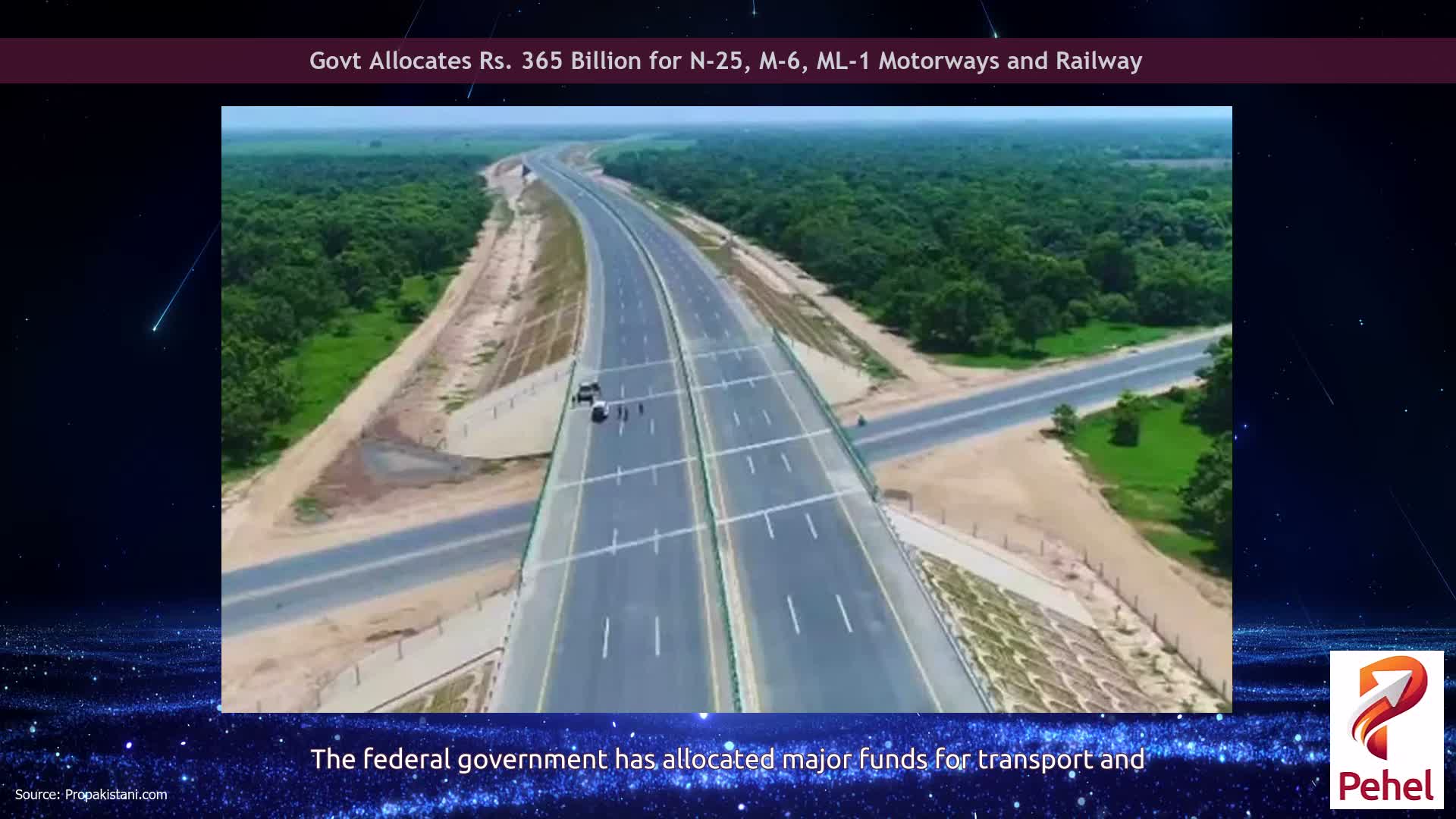 Govt Allocates Rs. 365 Billion for N-25, M-6, ML-1 Motorways and Railway