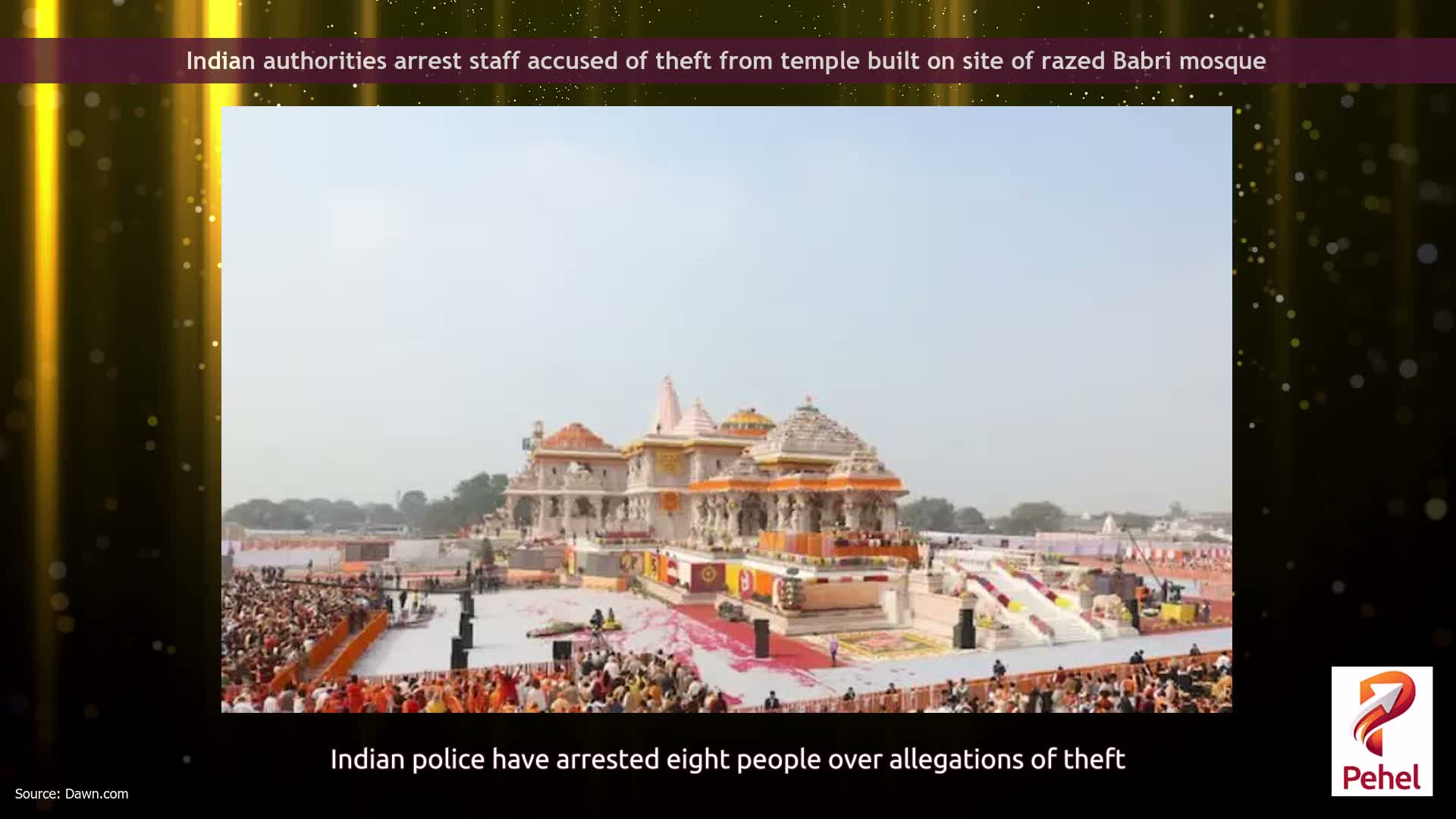 Indian authorities arrest staff accused of theft from temple built on site of razed Babri mosque