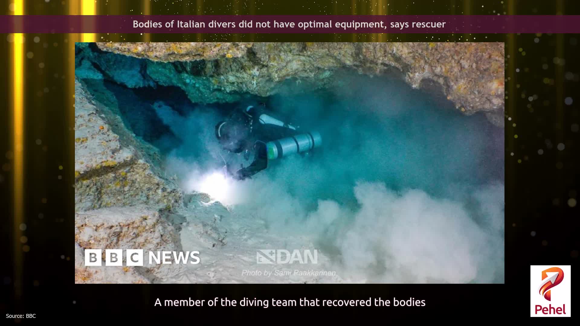 Bodies of Italian divers did not have optimal equipment, says rescuer