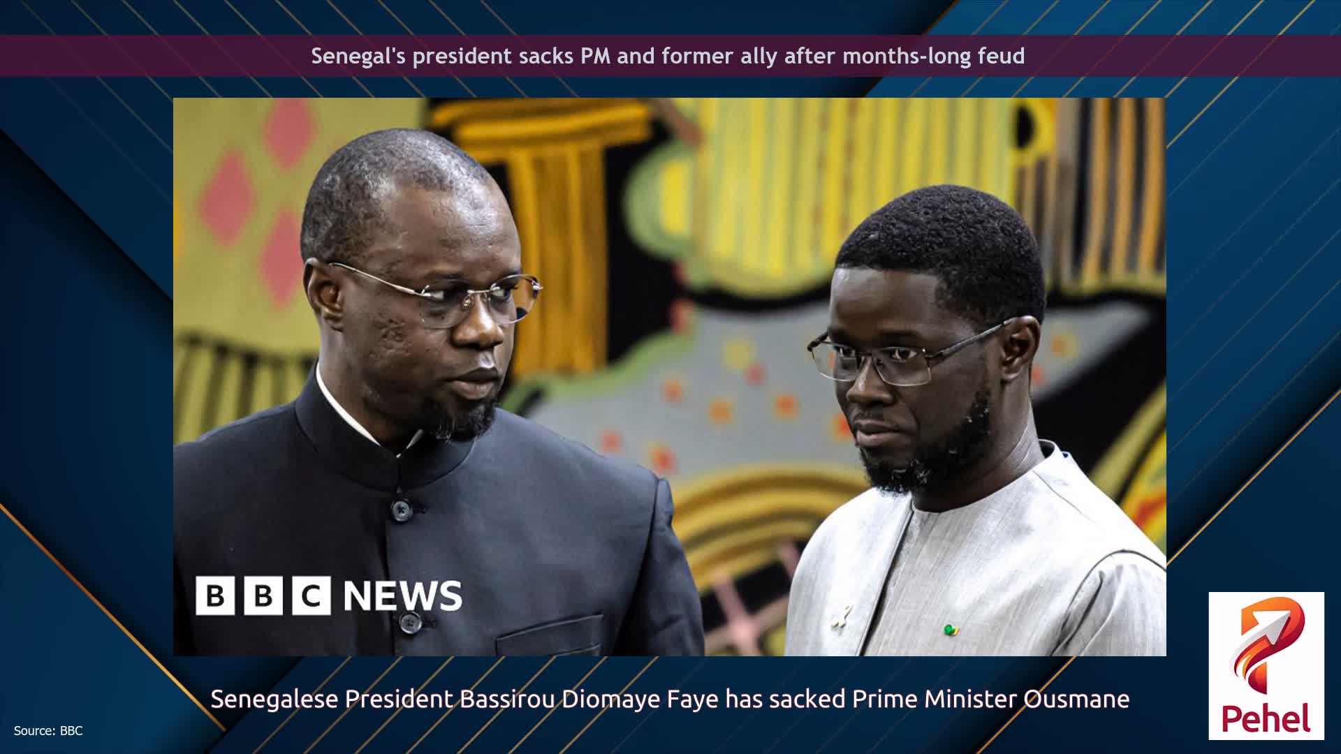 Senegal's president sacks PM and former ally after months-long feud