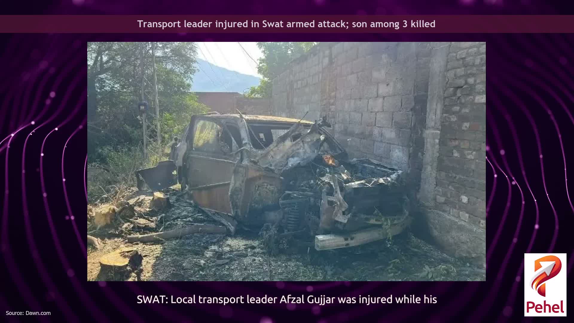 Transport leader injured in Swat armed attack; son among 3 killed