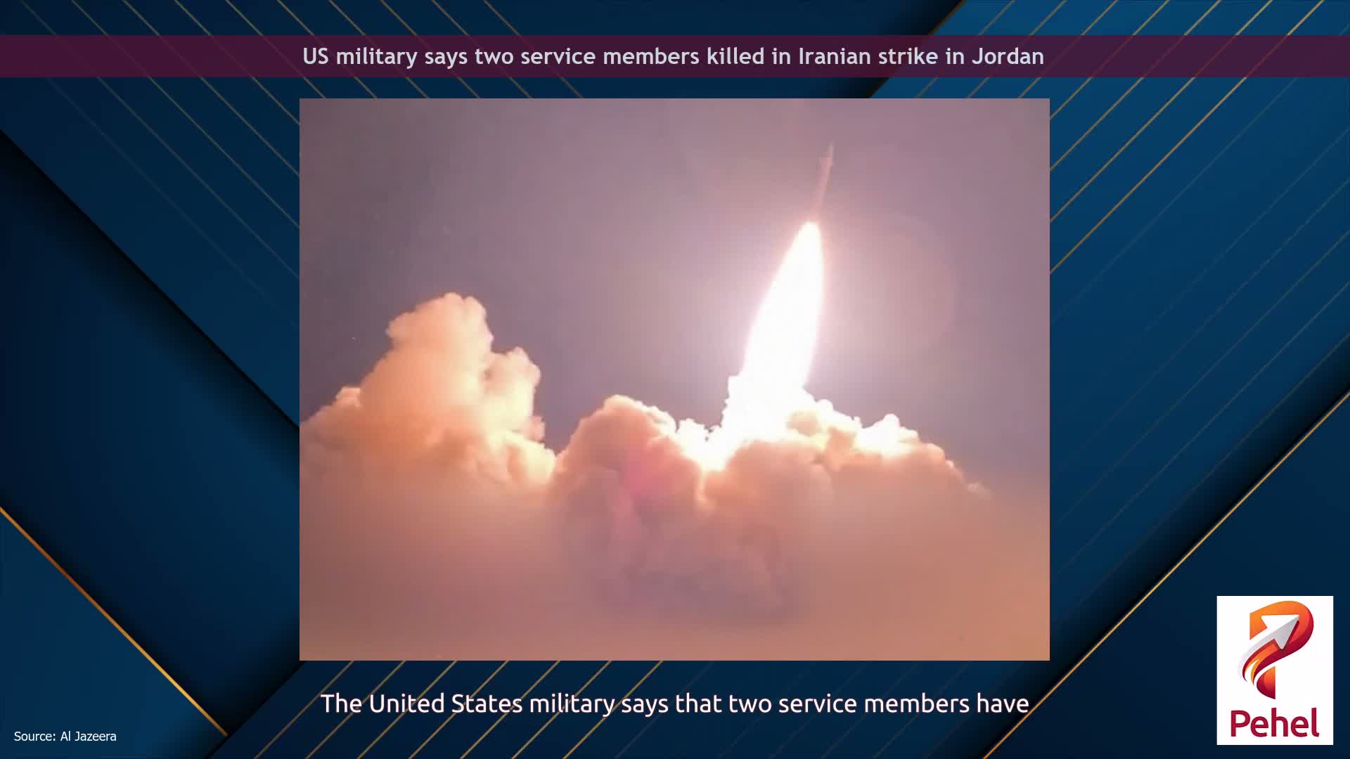 US military says two service members killed in Iranian strike in Jordan