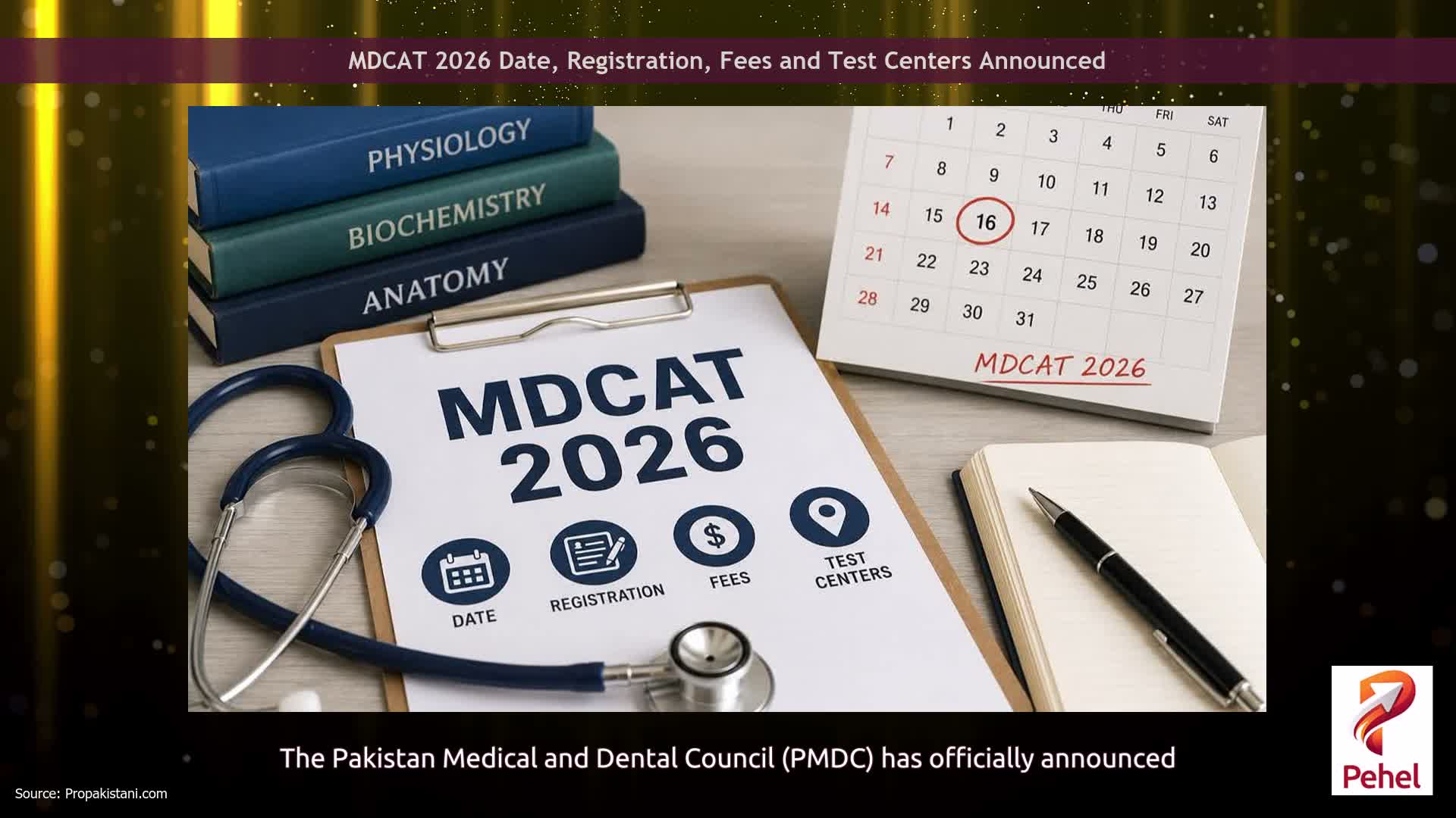 MDCAT 2026 Date, Registration, Fees and Test Centers Announced
