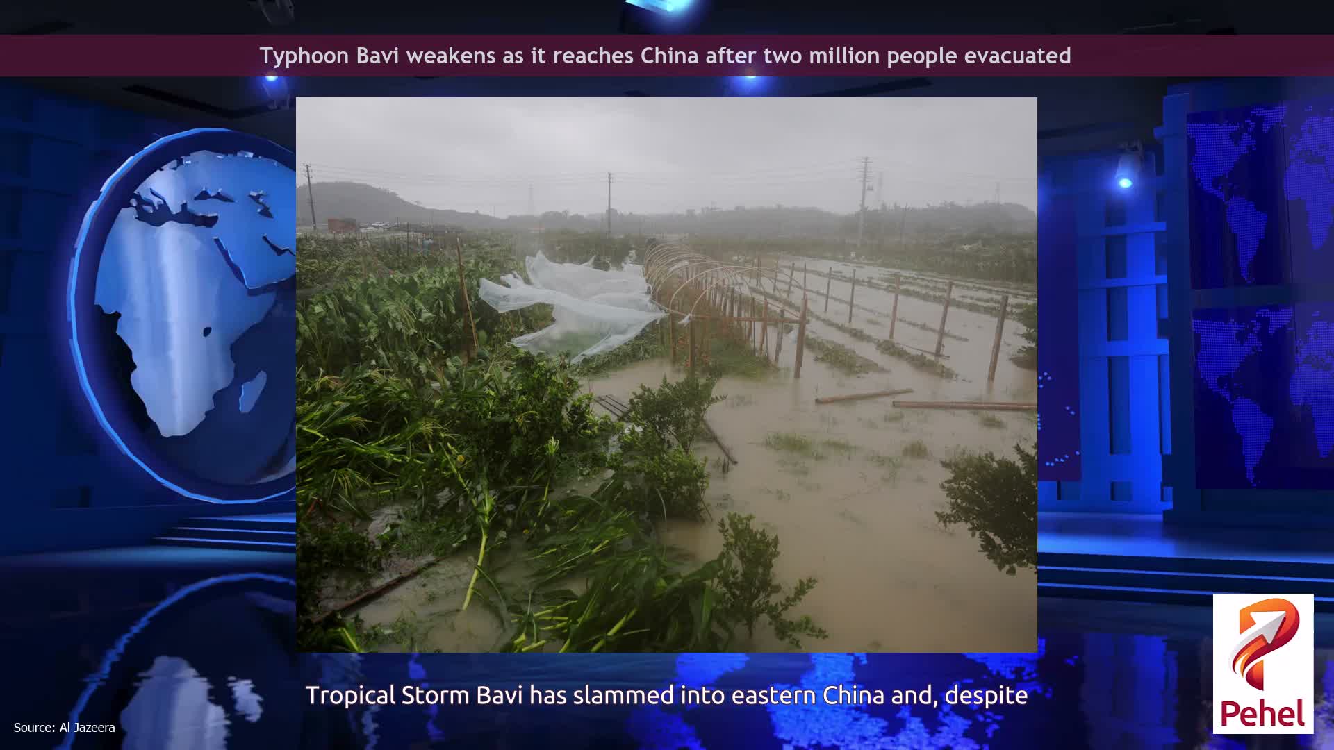 Typhoon Bavi weakens as it reaches China after two million people evacuated