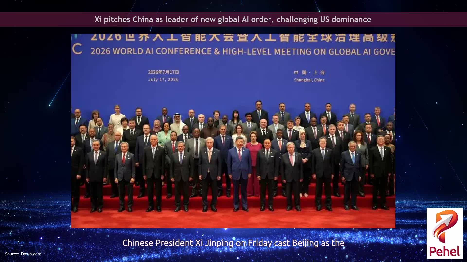 Xi pitches China as leader of new global AI order, challenging US dominance