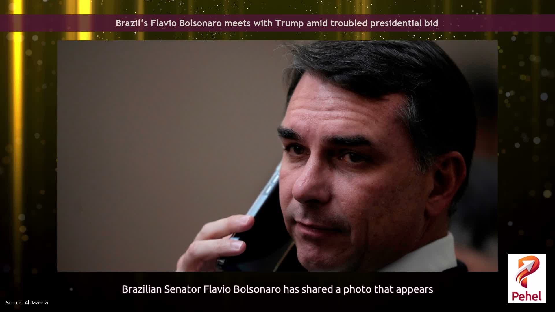 Brazil’s Flavio Bolsonaro meets with Trump amid troubled presidential bid