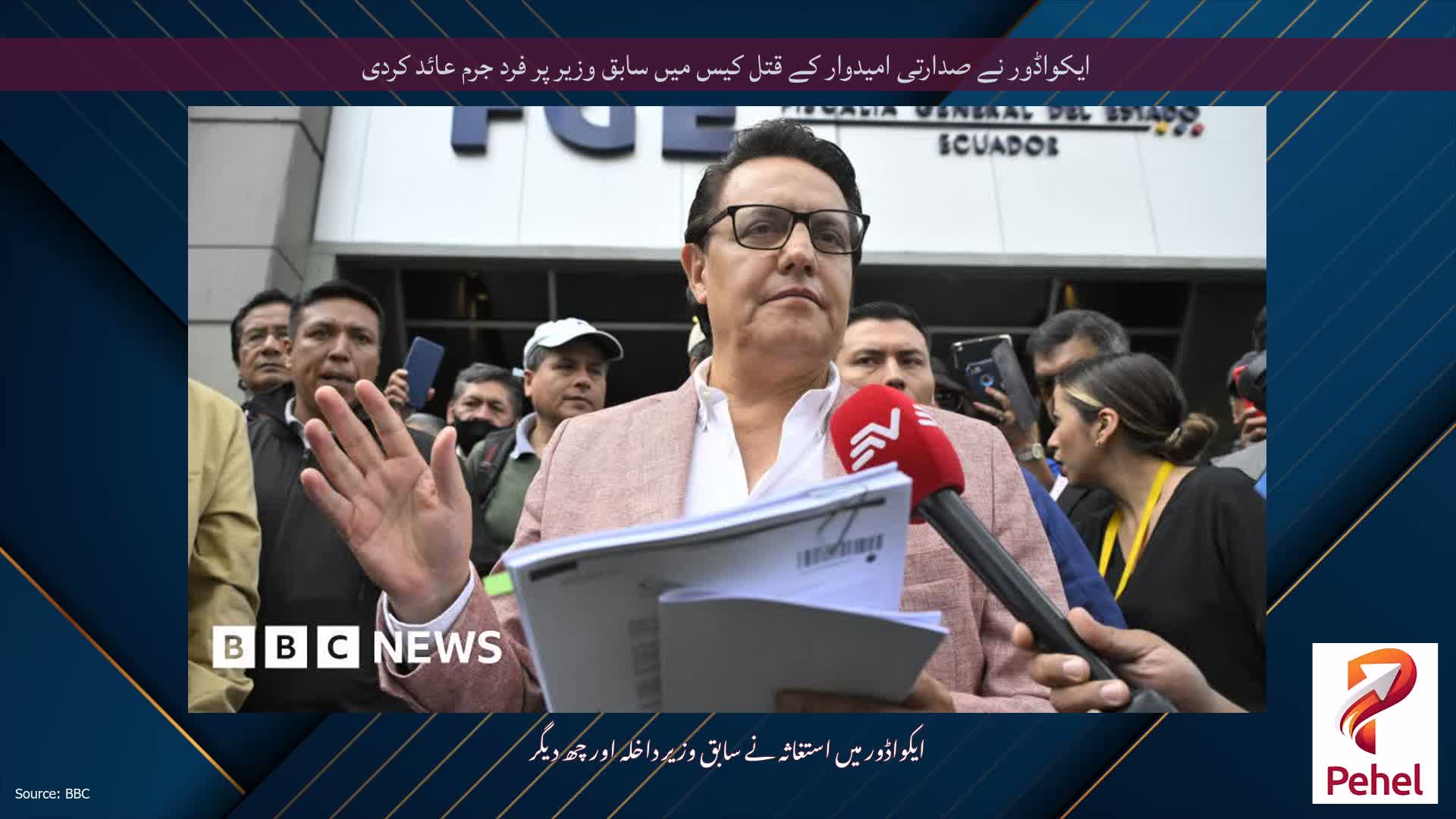 ایکواڈور نے صدارتی امیدوار کے قتل کیس میں سابق وزیر پر فرد جرم عائد کردی