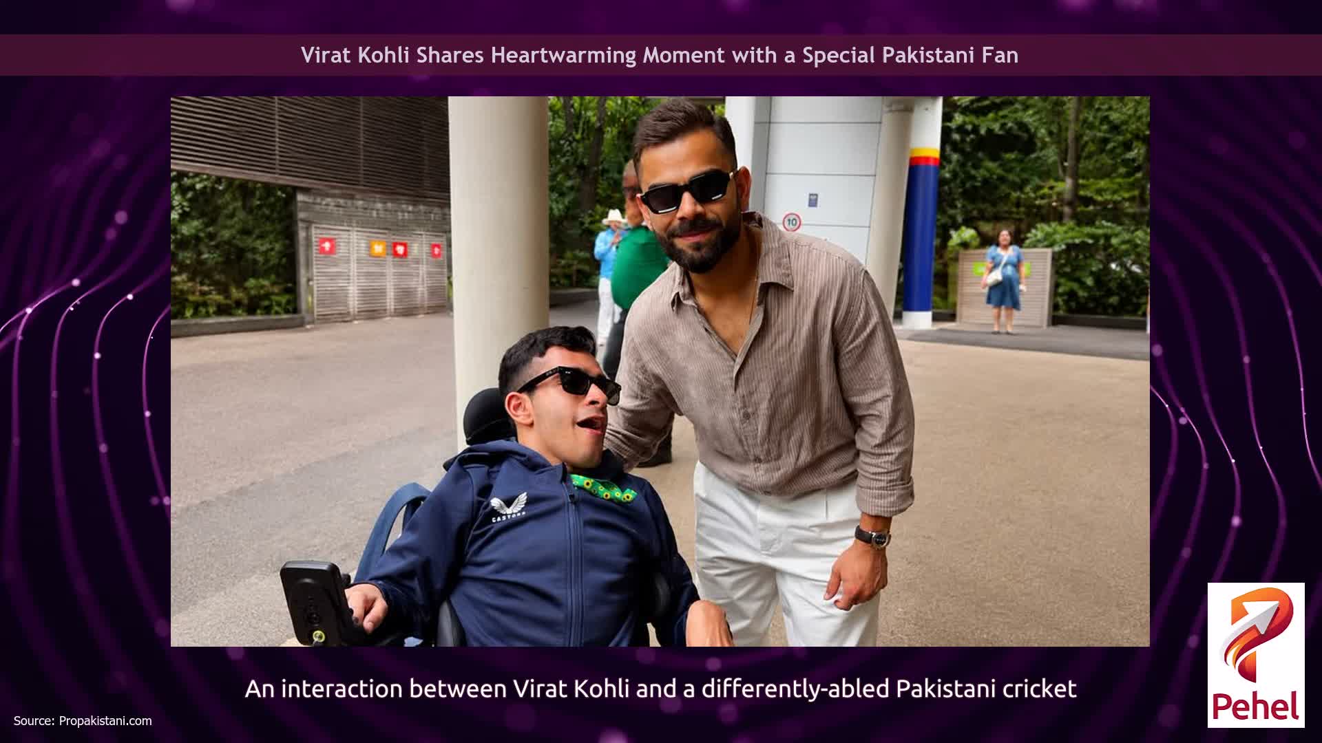 Virat Kohli Shares Heartwarming Moment with a Special Pakistani Fan