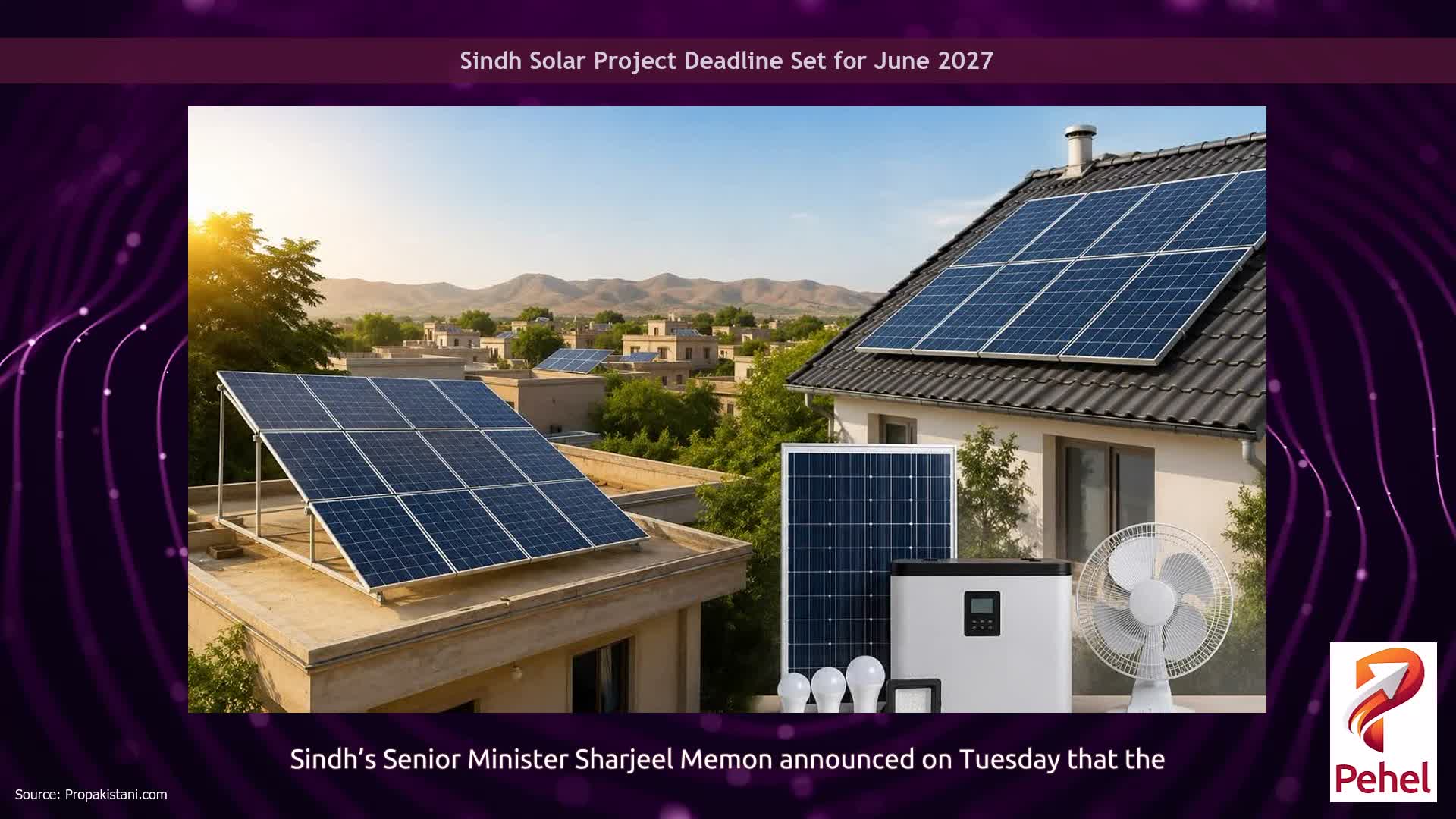 Sindh Solar Project Deadline Set for June 2027