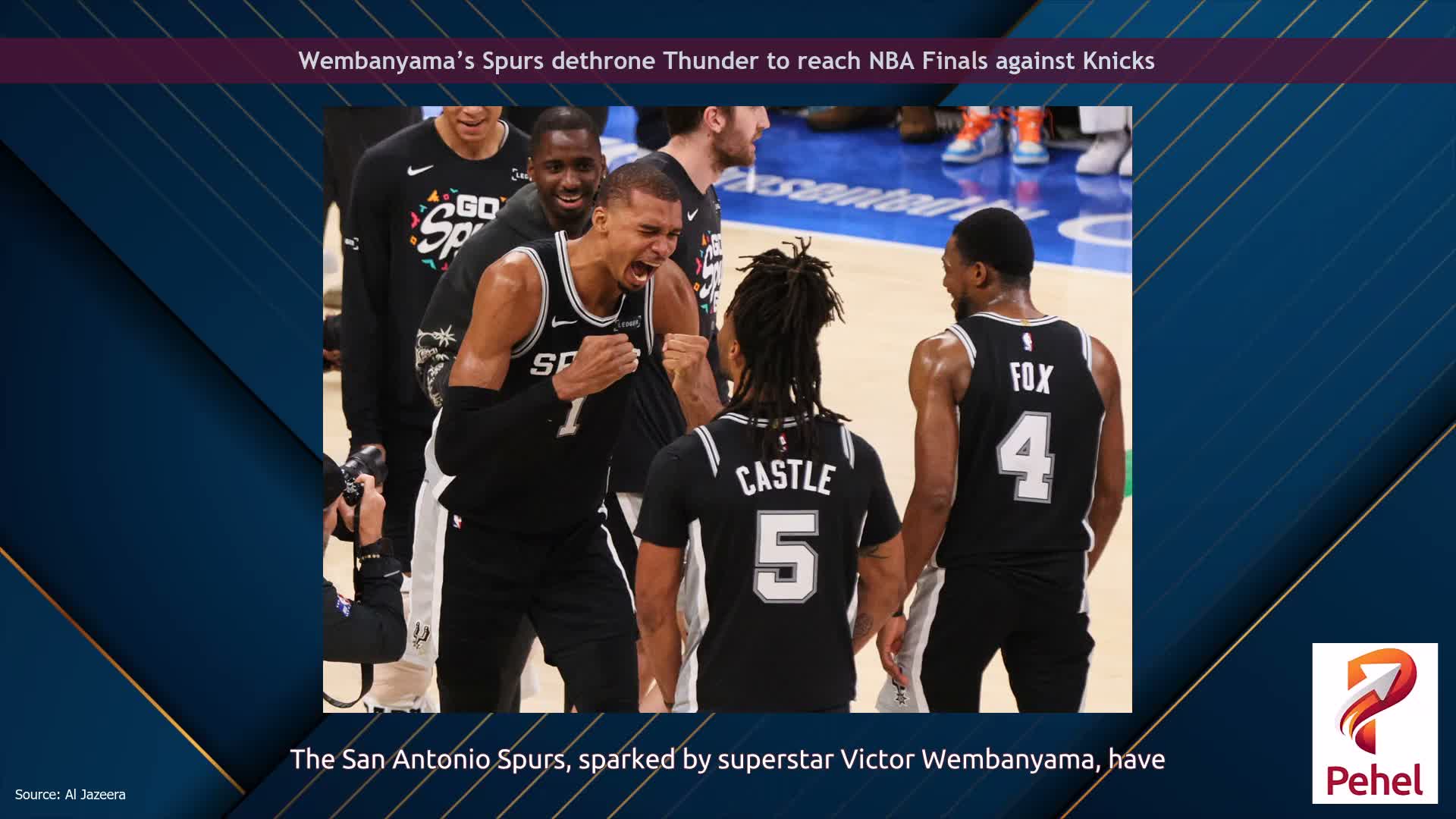 Wembanyama’s Spurs dethrone Thunder to reach NBA Finals against Knicks