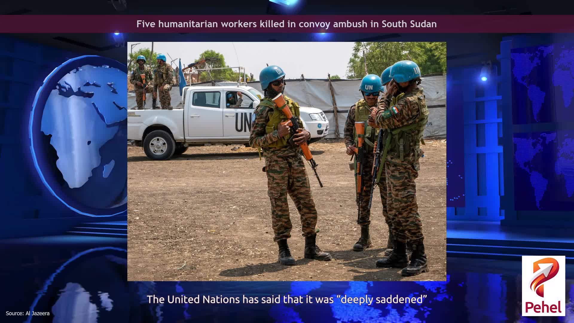 Five humanitarian workers killed in convoy ambush in South Sudan
