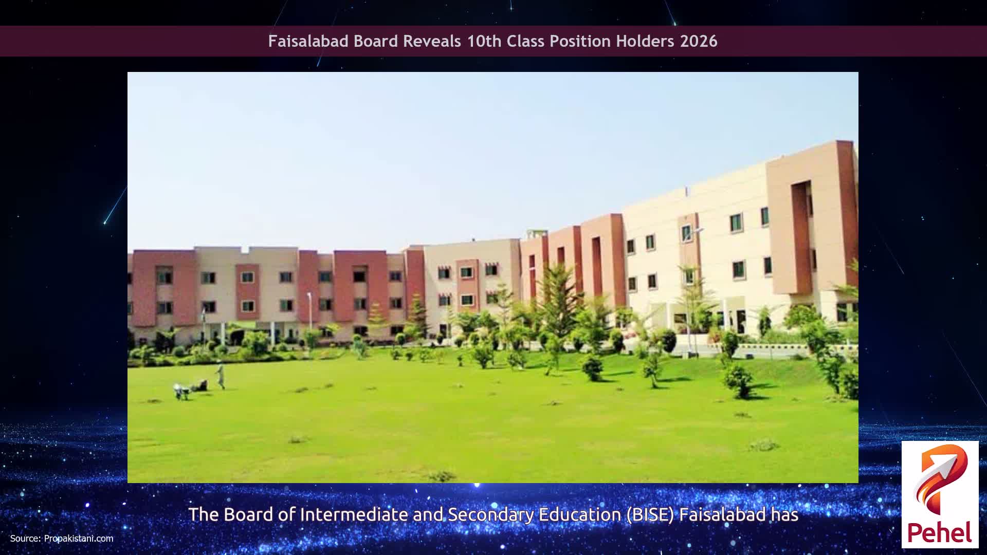 Faisalabad Board Reveals 10th Class Position Holders 2026