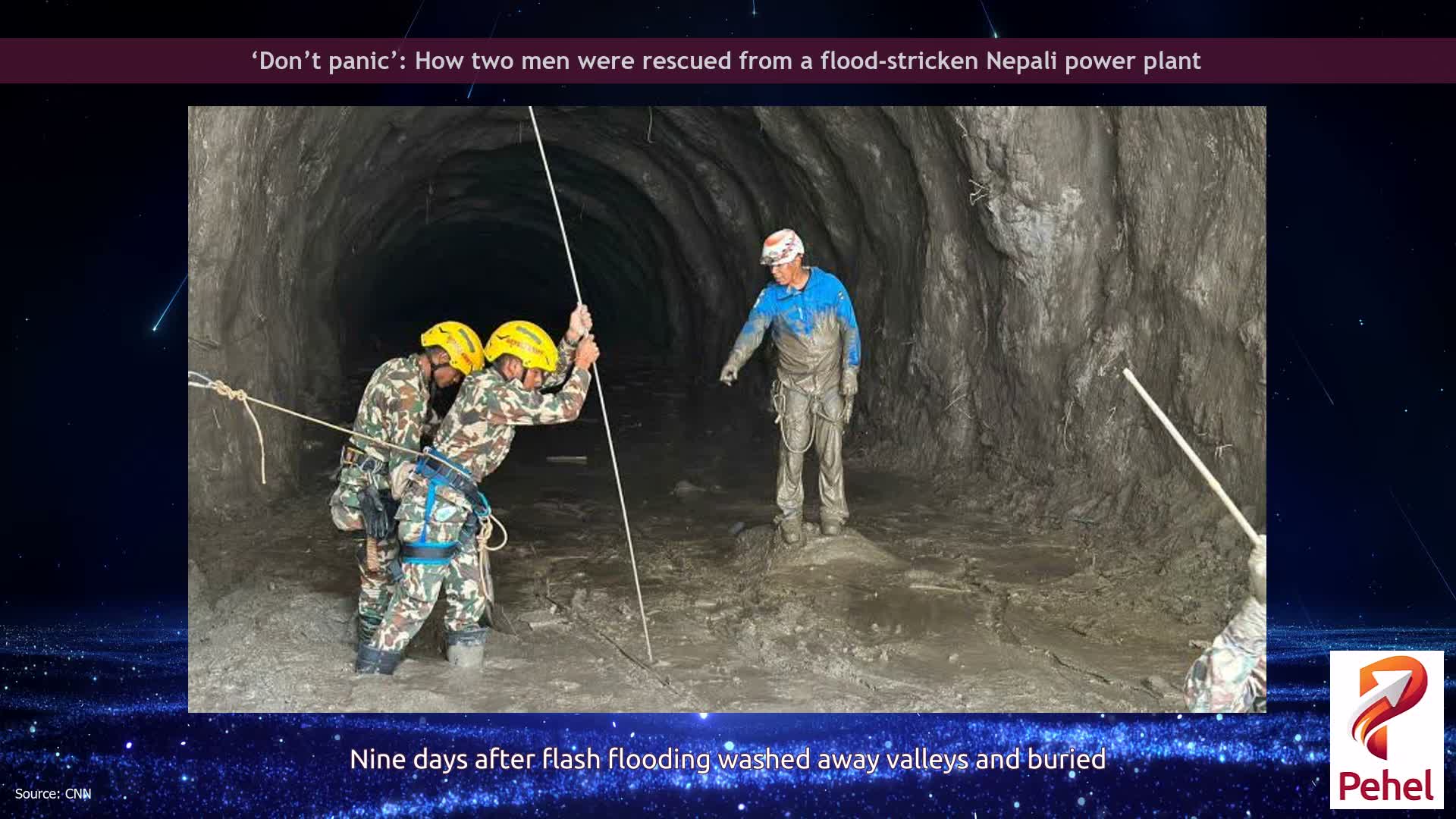 ‘Don’t panic’: How two men were rescued from a flood-stricken Nepali power plant