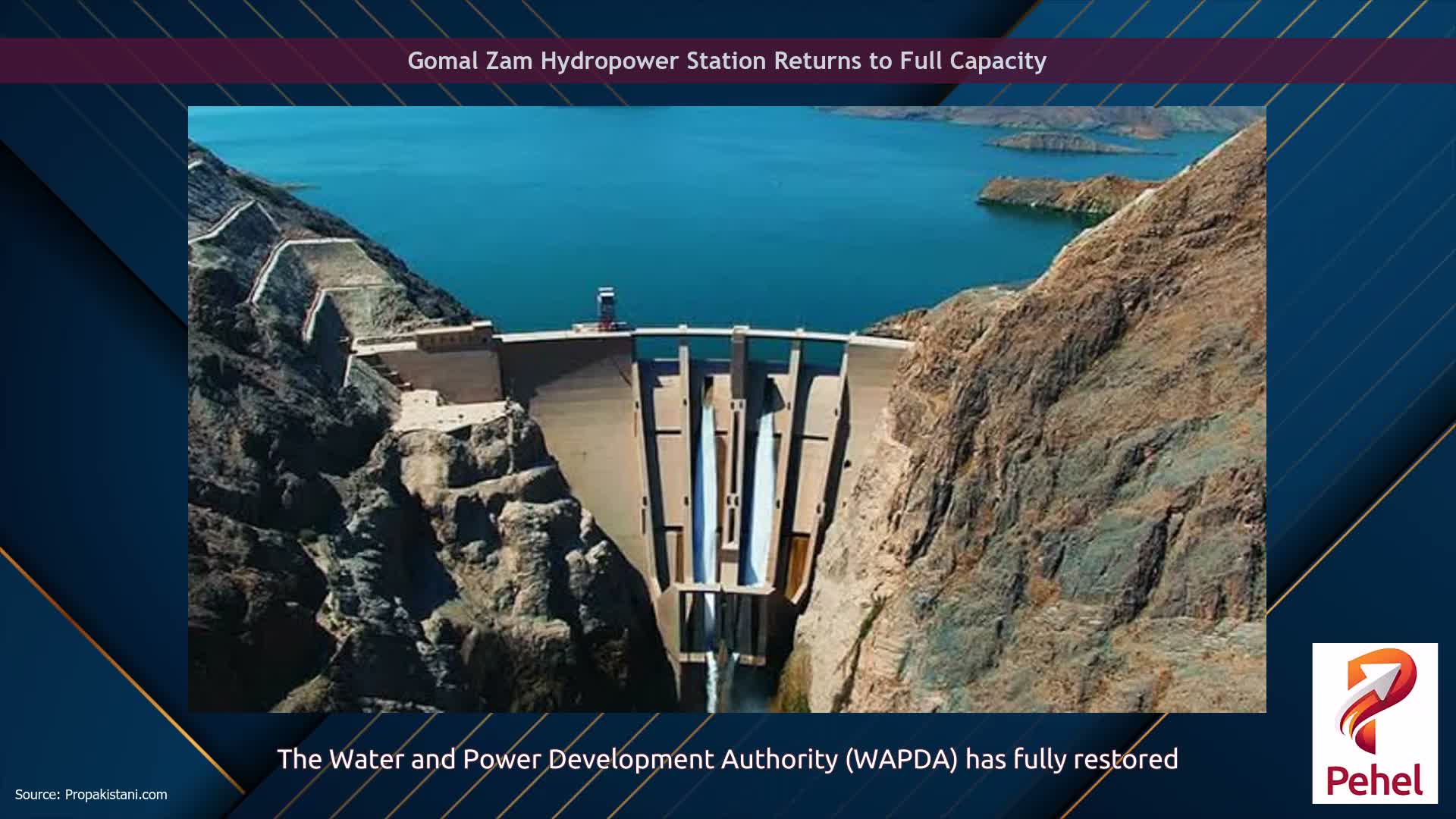 Gomal Zam Hydropower Station Returns to Full Capacity