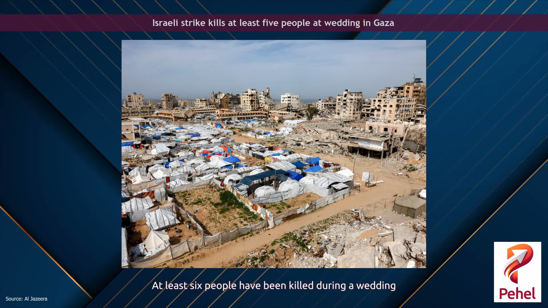 Israeli strike kills at least five people at wedding in Gaza
