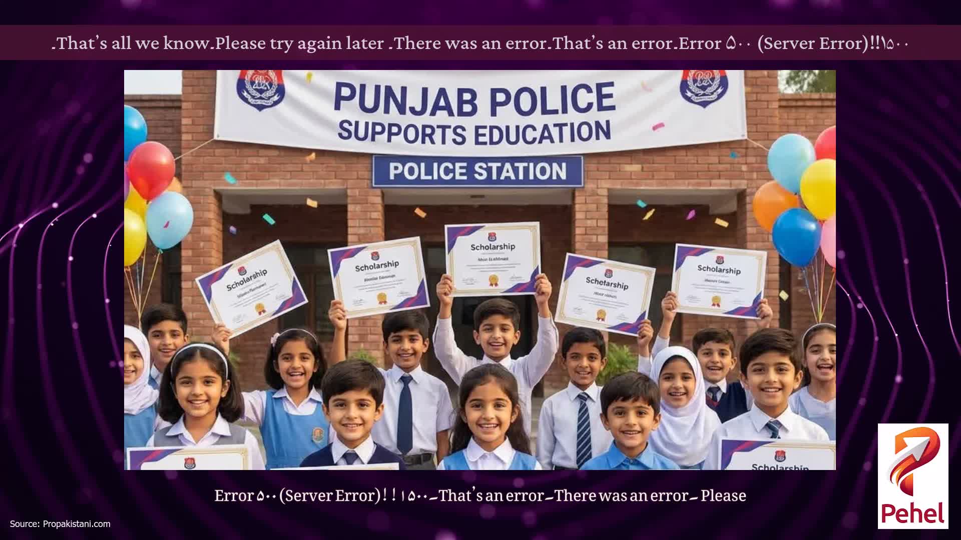 Error ۵۰۰ (Server Error)!!۱۵۰۰۔That’s an error۔There was an error۔ Please try again later۔That’s all we know۔