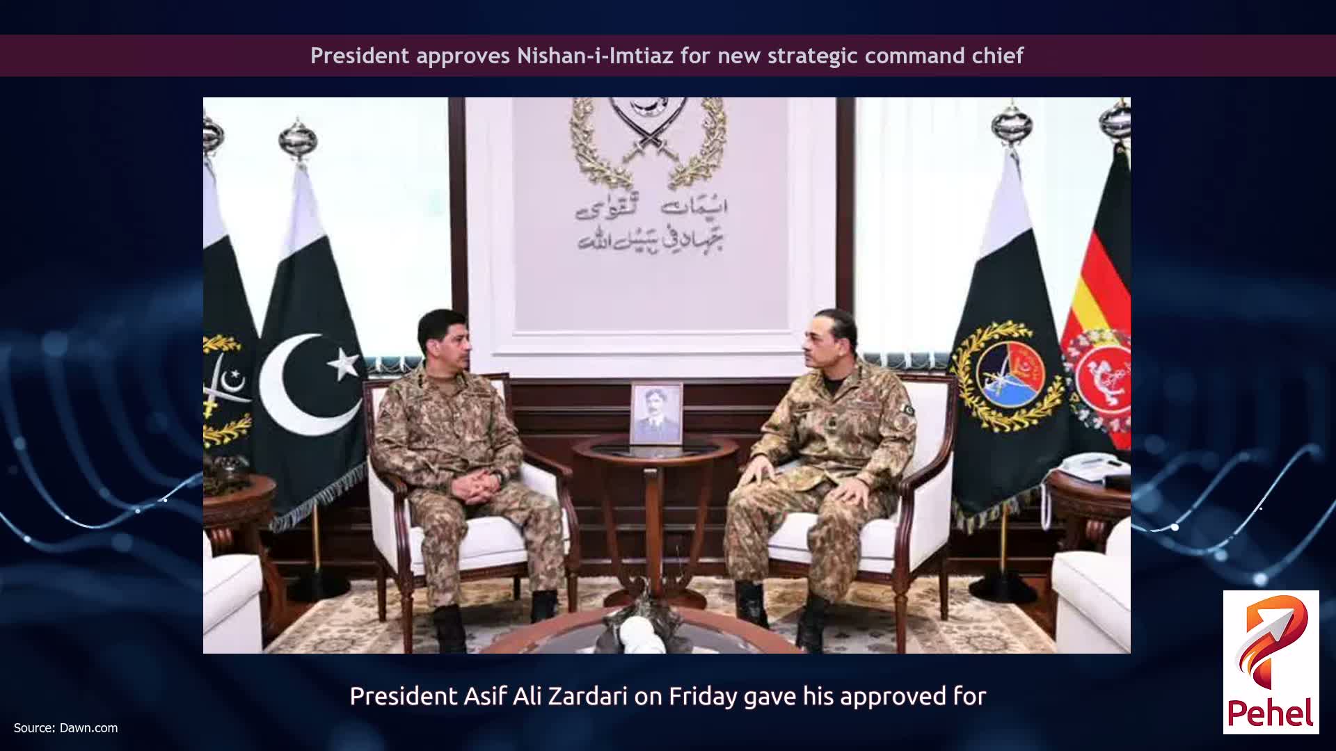 President approves Nishan-i-Imtiaz for new strategic command chief