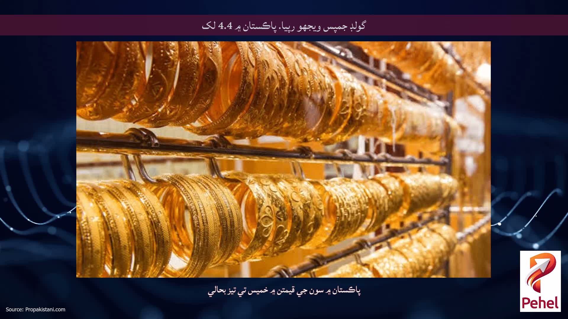 گولڊ جمپس ويجھو رپيا. پاڪستان ۾ 4.4 لک
