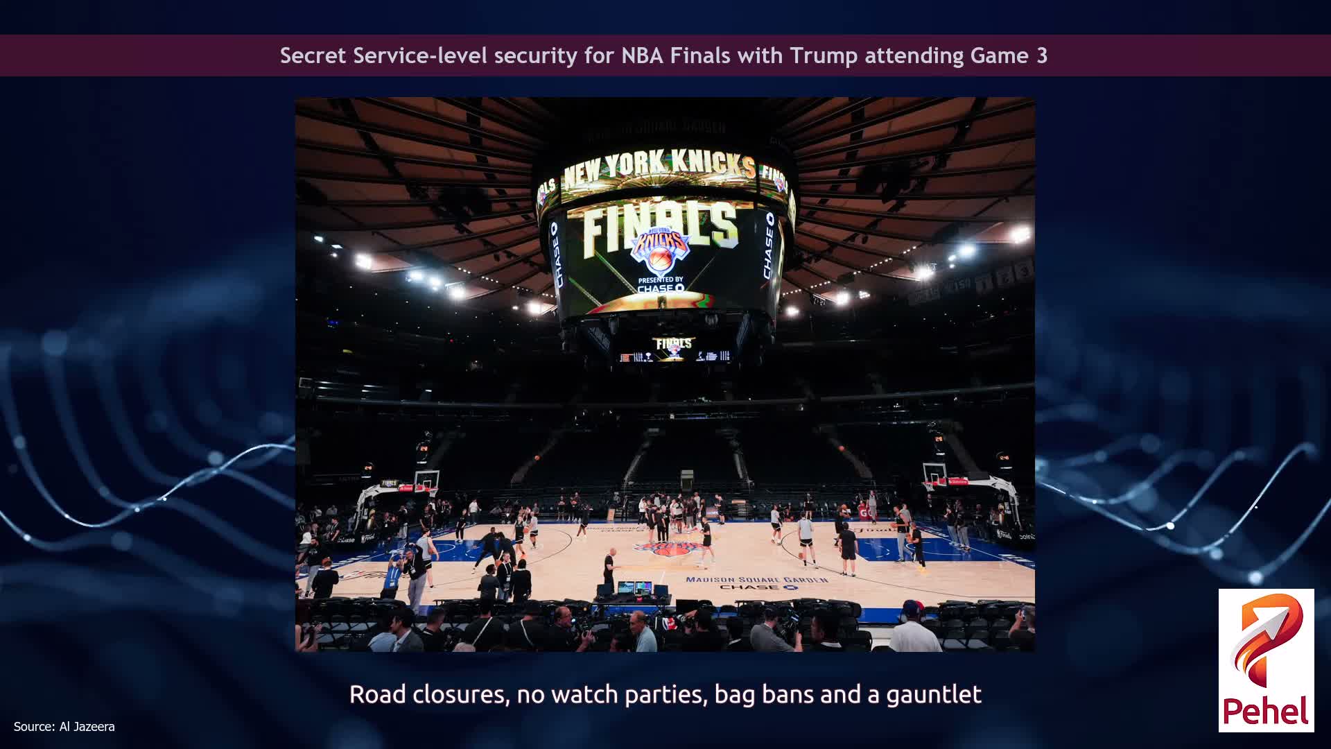 Secret Service-level security for NBA Finals with Trump attending Game 3