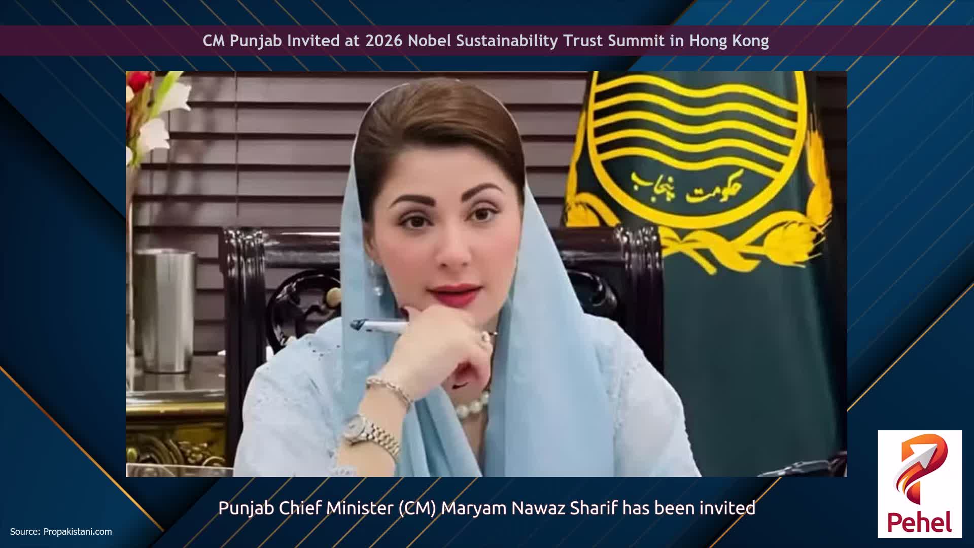 CM Punjab Invited at 2026 Nobel Sustainability Trust Summit in Hong Kong