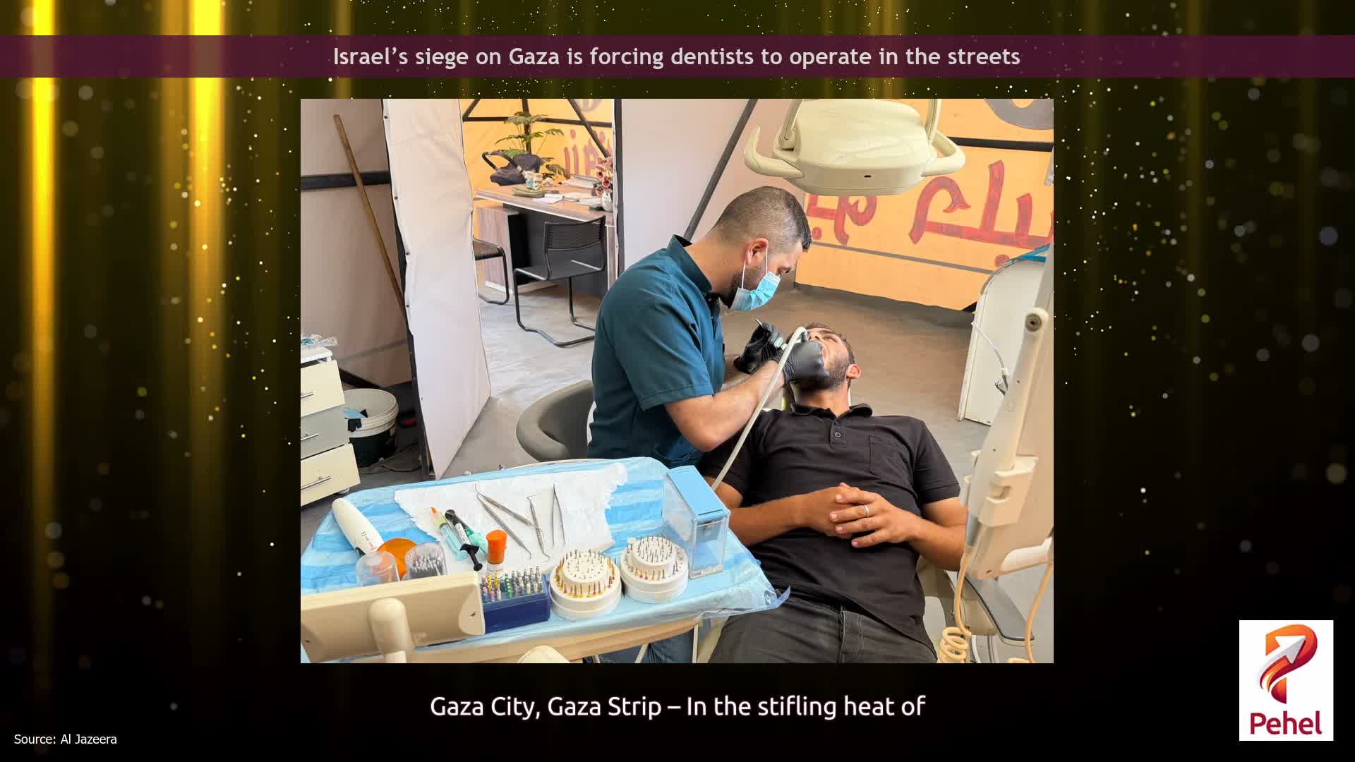 Israel’s siege on Gaza is forcing dentists to operate in the streets