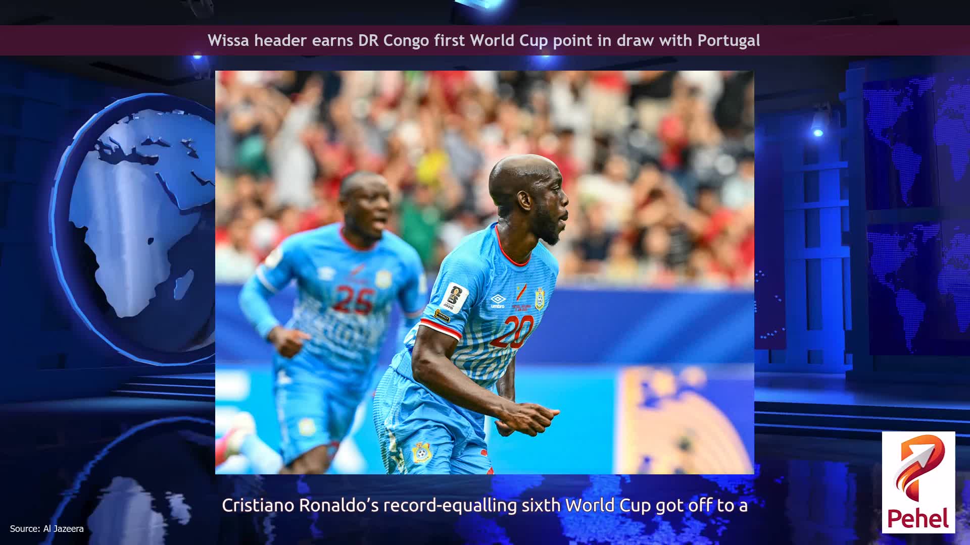 Wissa header earns DR Congo first World Cup point in draw with Portugal