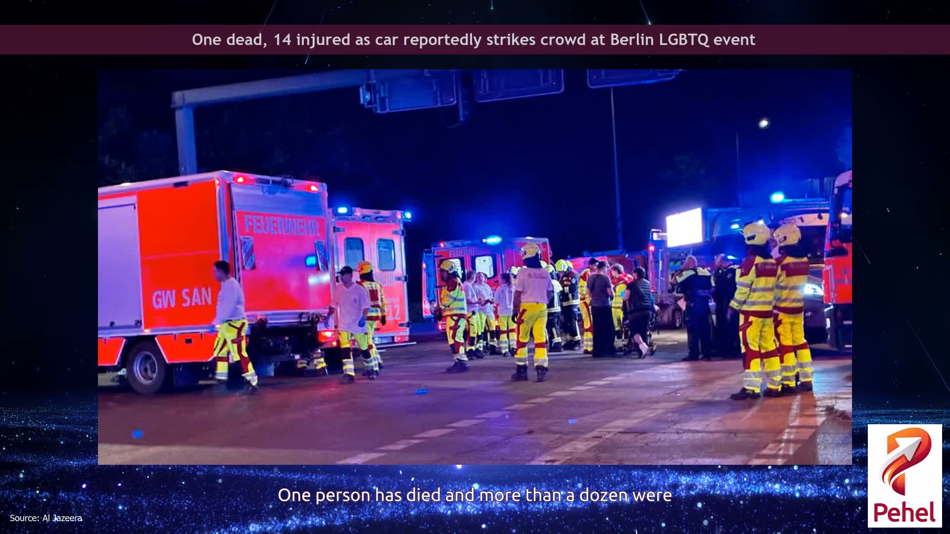 One dead, 14 injured as car reportedly strikes crowd at Berlin LGBTQ event