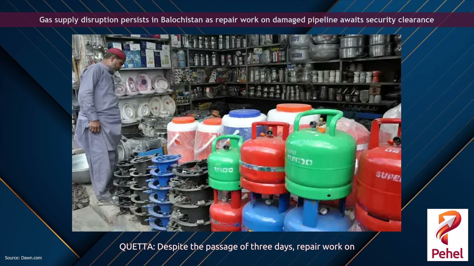 Gas supply disruption persists in Balochistan as repair work on damaged pipeline awaits security clearance