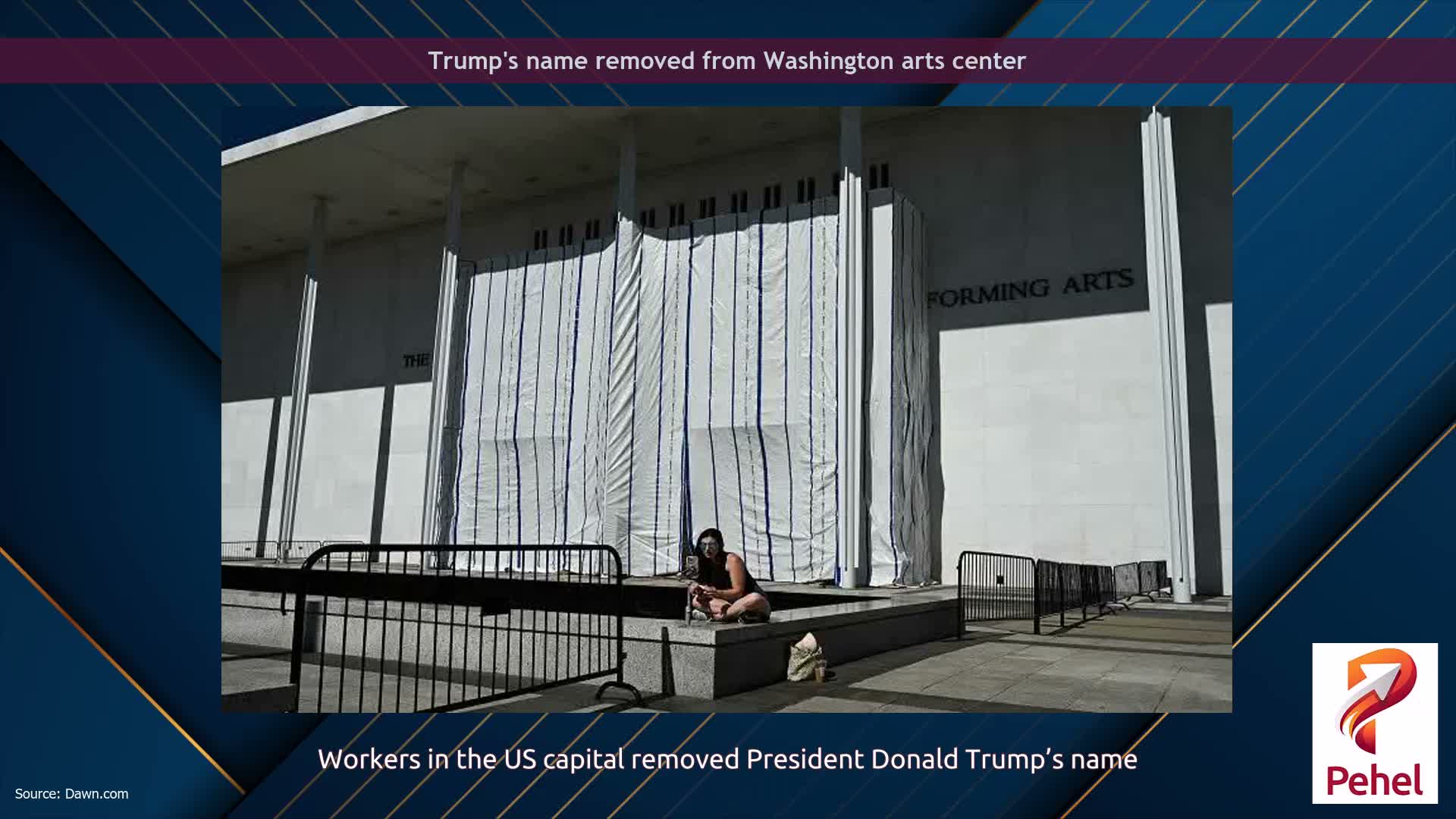Trump's name removed from Washington arts center