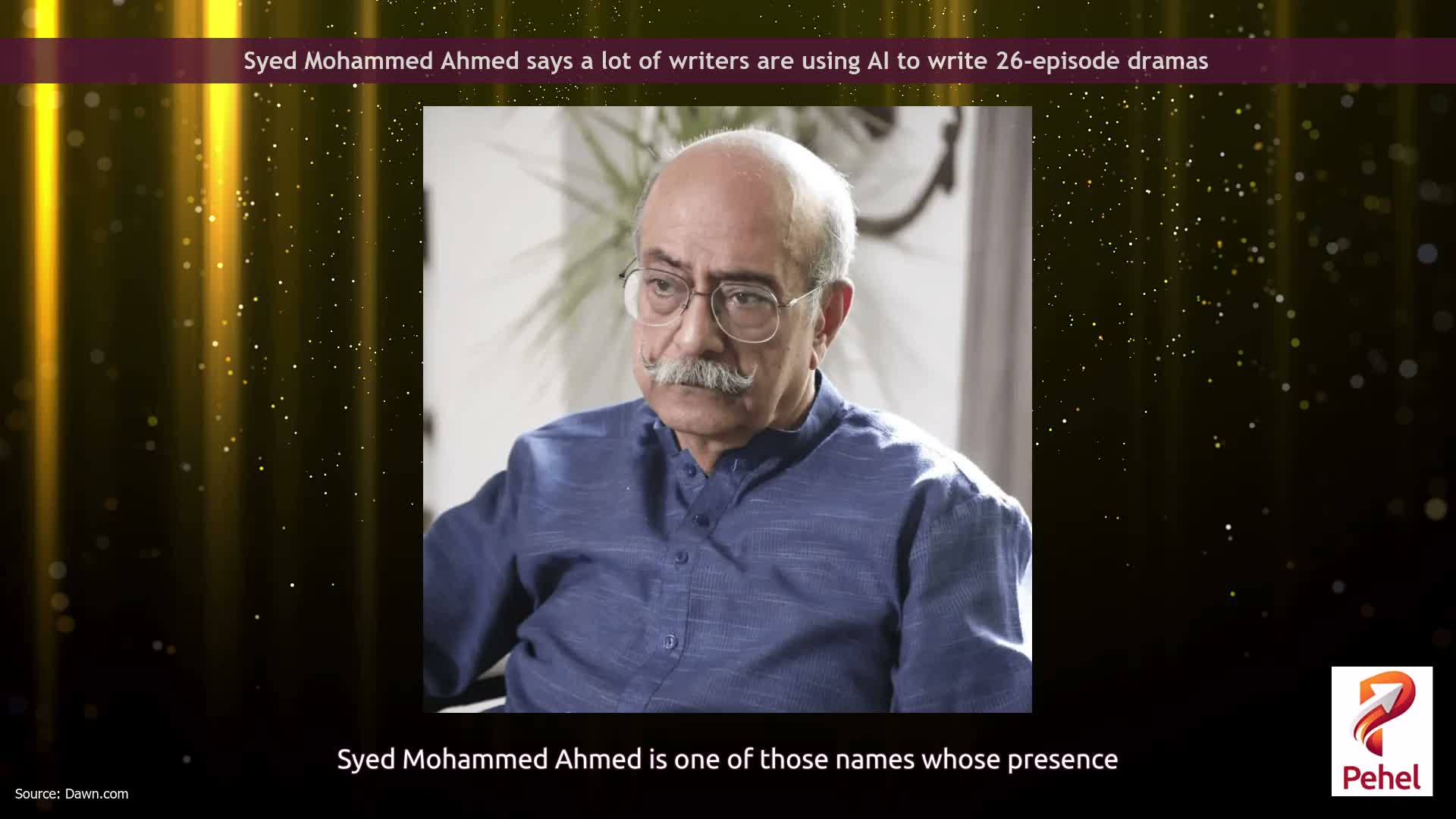 Syed Mohammed Ahmed says a lot of writers are using AI to write 26-episode dramas