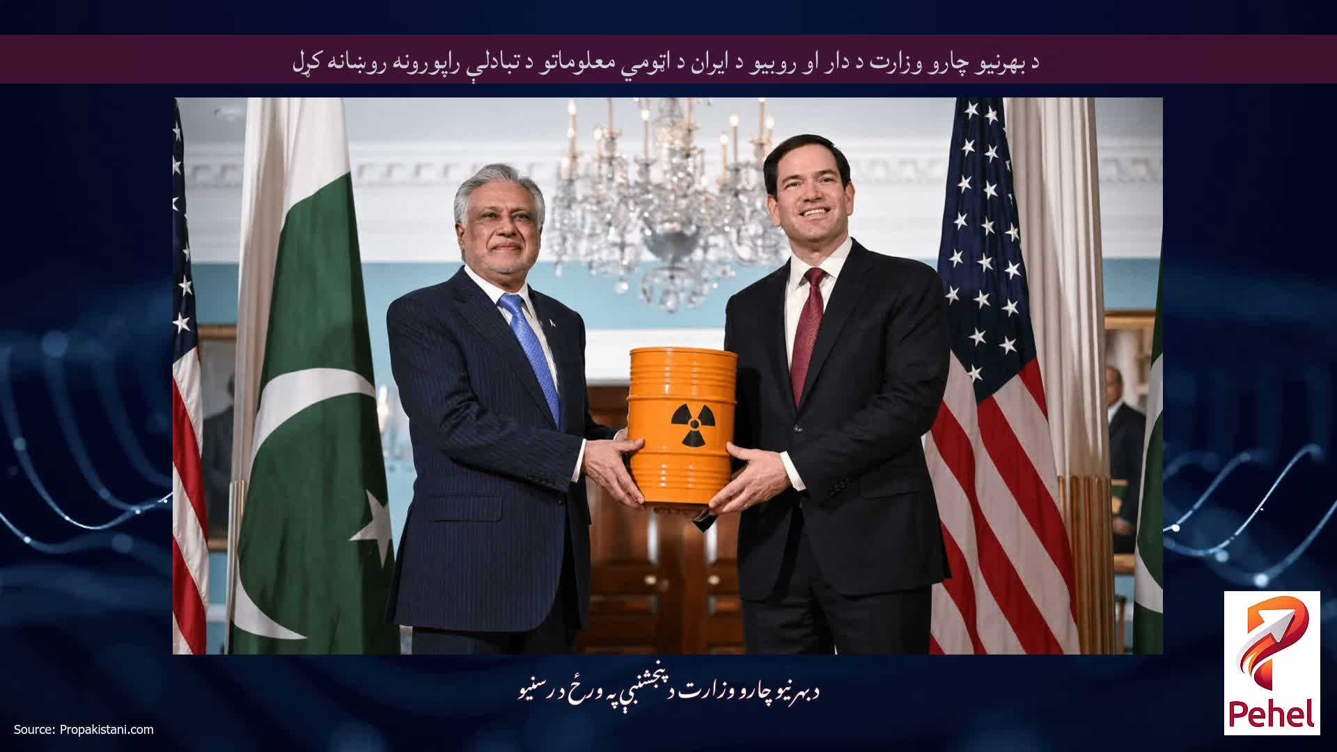 د بهرنیو چارو وزارت د دار او روبیو د ایران د اټومي معلوماتو د تبادلې راپورونه روښانه کړل
