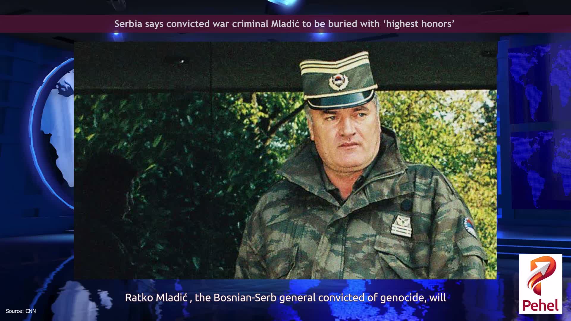 Serbia says convicted war criminal Mladić to be buried with ‘highest honors’