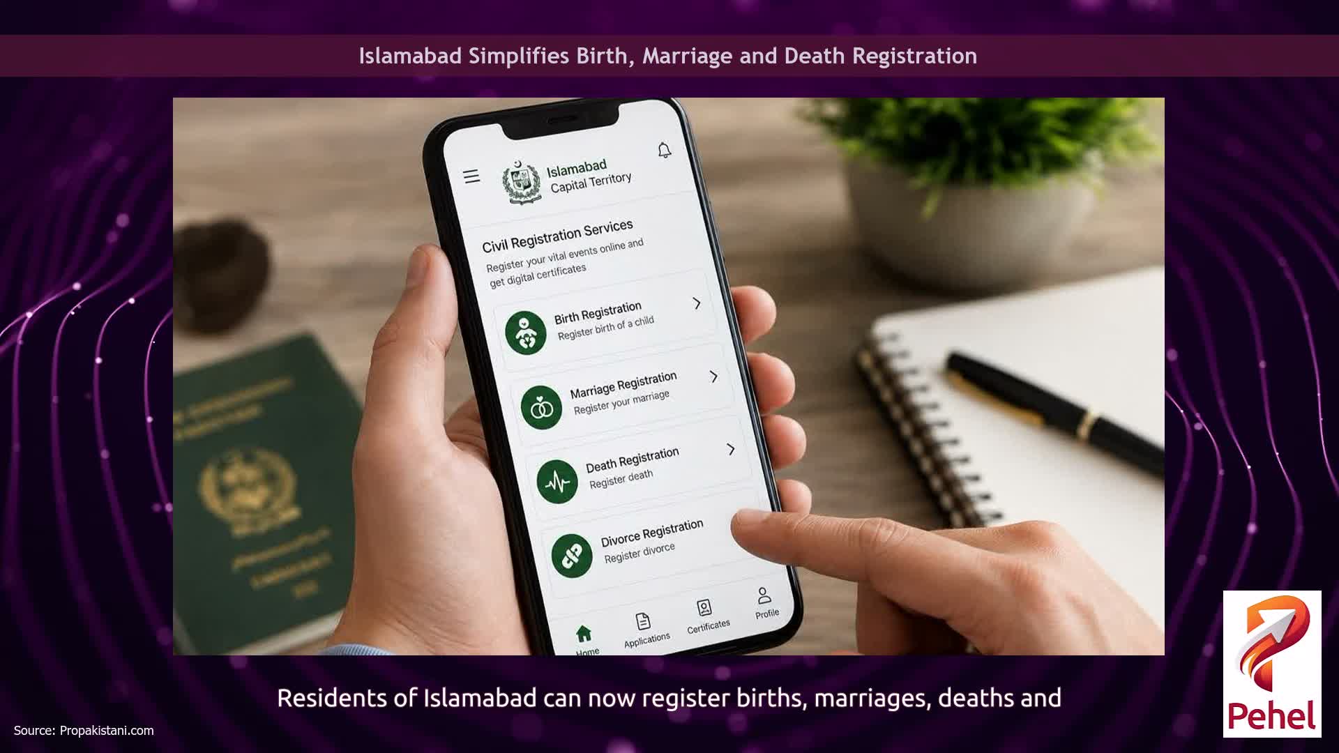Islamabad Simplifies Birth, Marriage and Death Registration