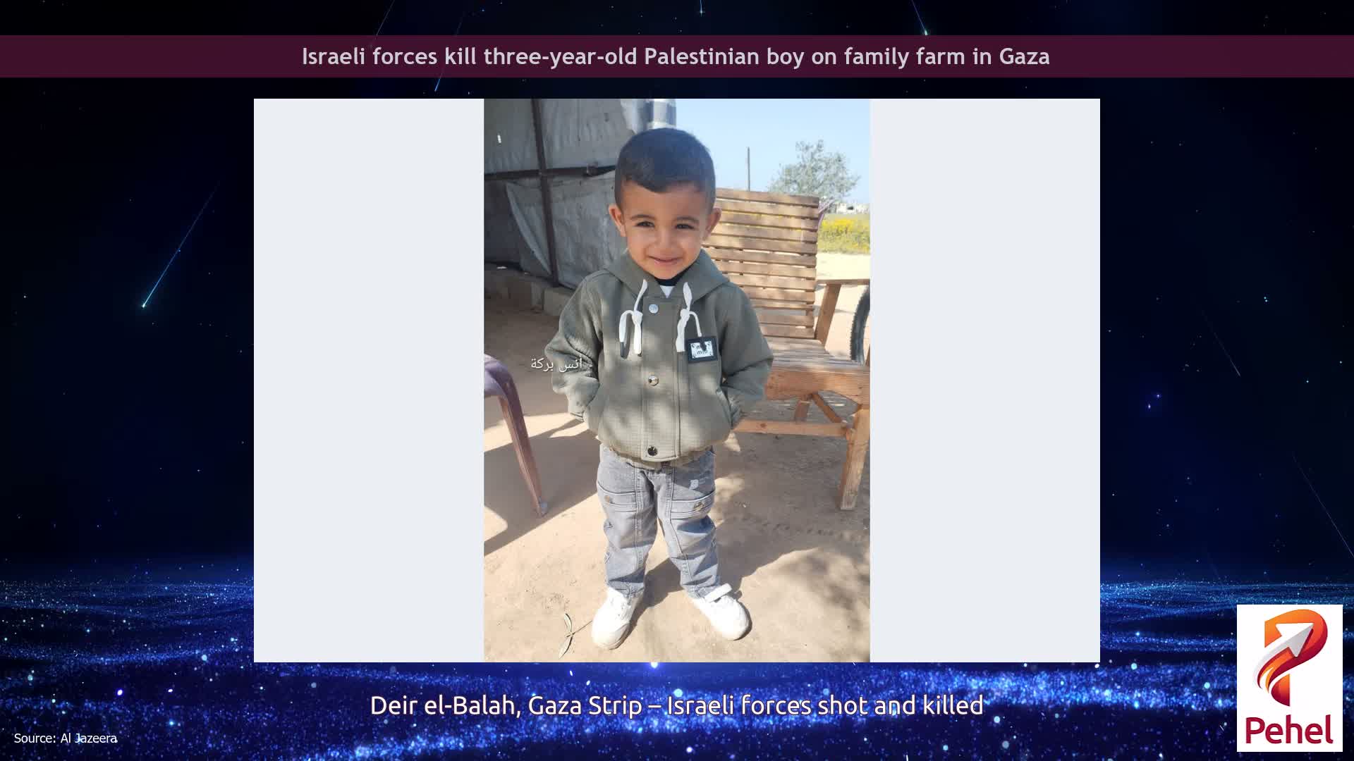 Israeli forces kill three-year-old Palestinian boy on family farm in Gaza