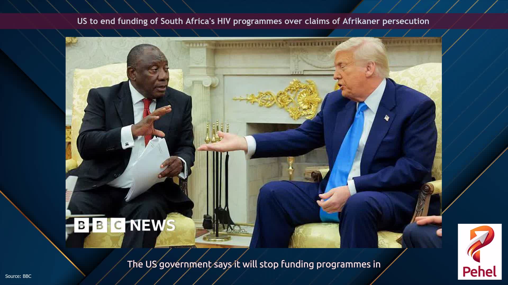 US to end funding of South Africa's HIV programmes over claims of Afrikaner persecution