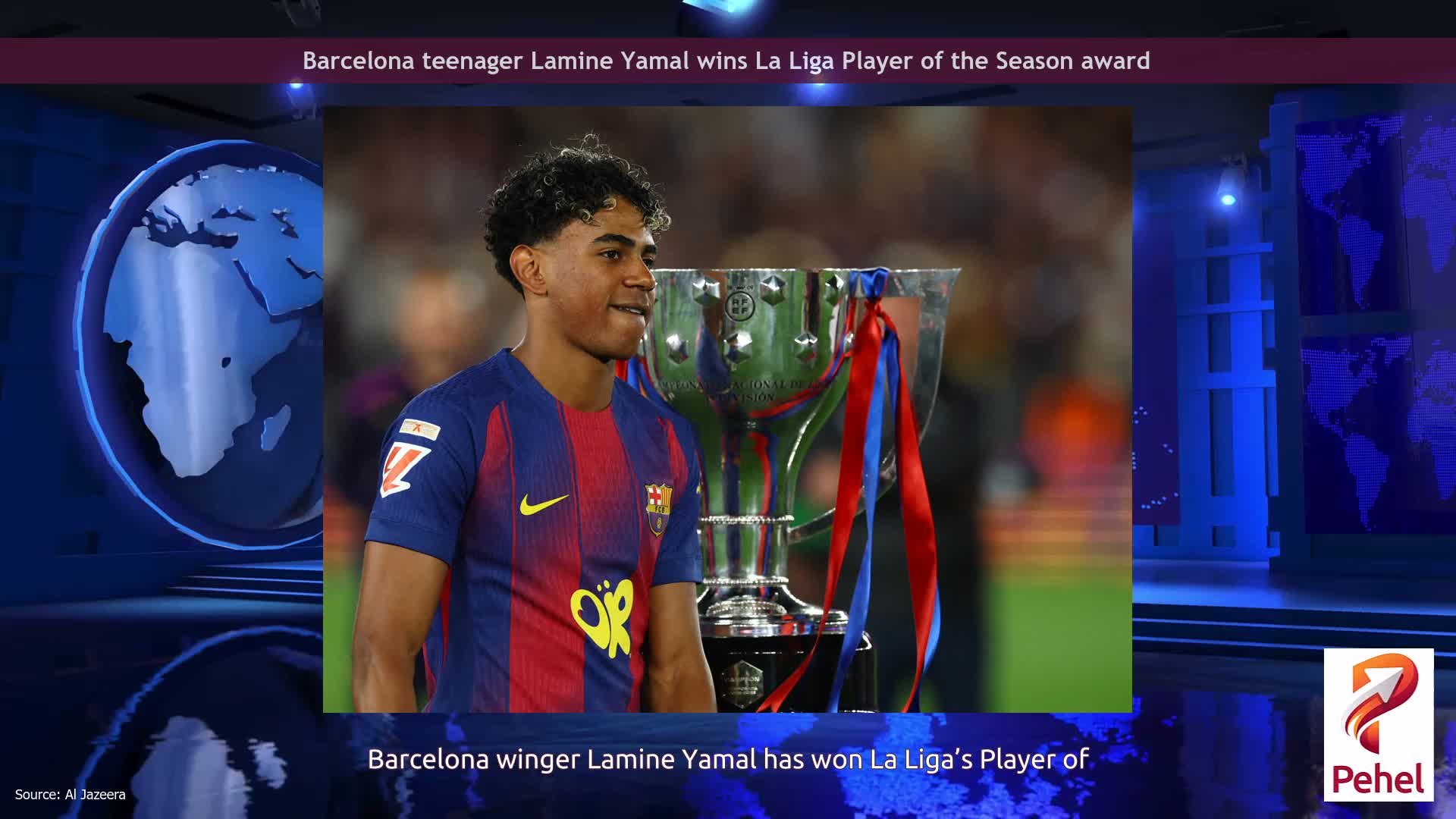 Barcelona teenager Lamine Yamal wins La Liga Player of the Season award