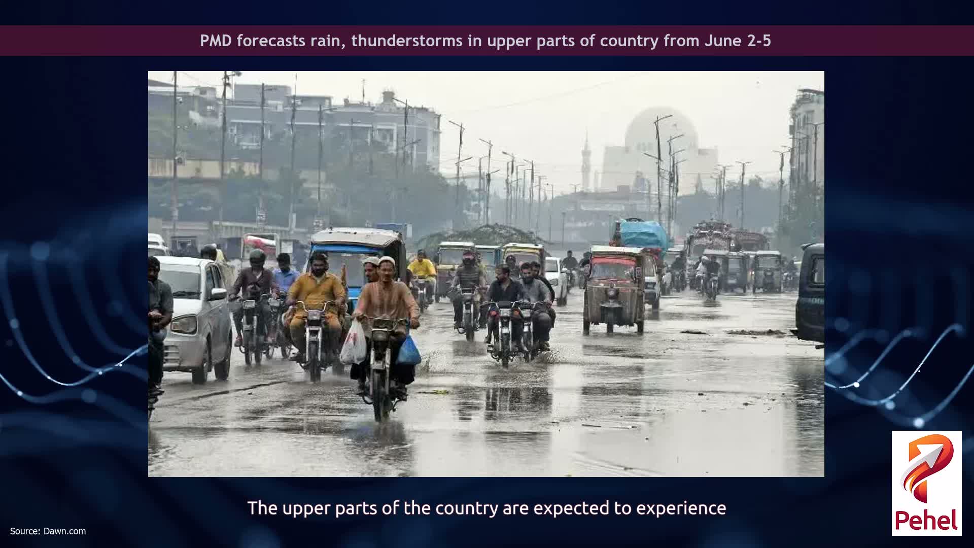 PMD forecasts rain, thunderstorms in upper parts of country from June 2-5