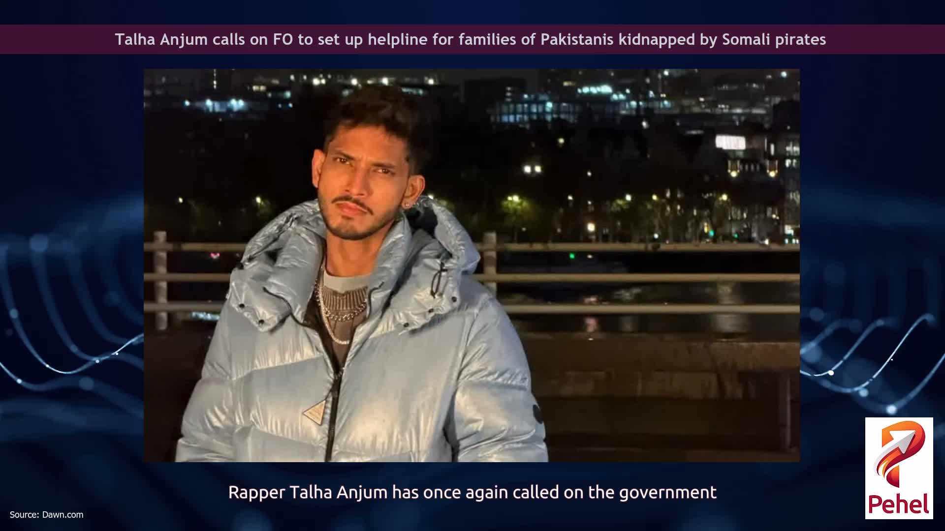 Talha Anjum calls on FO to set up helpline for families of Pakistanis kidnapped by Somali pirates