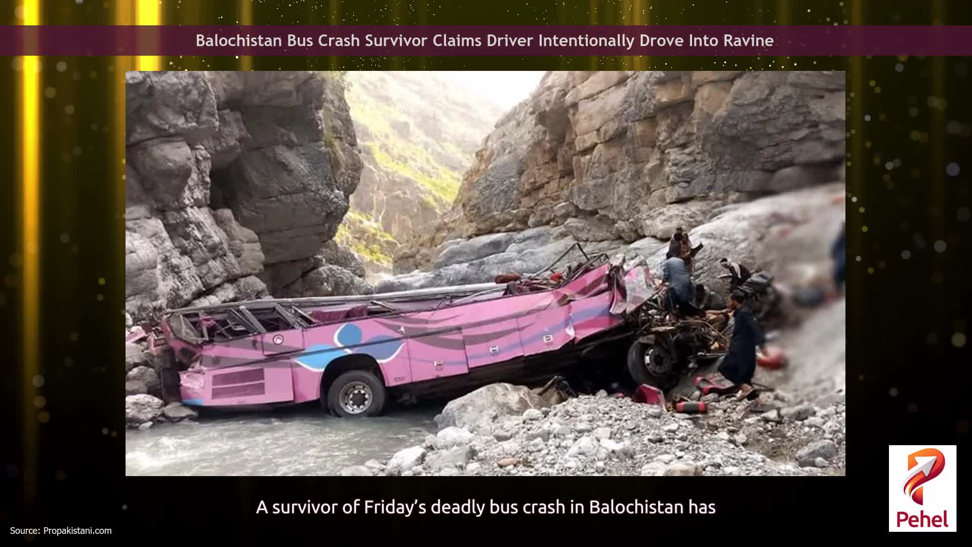 Balochistan Bus Crash Survivor Claims Driver Intentionally Drove Into Ravine