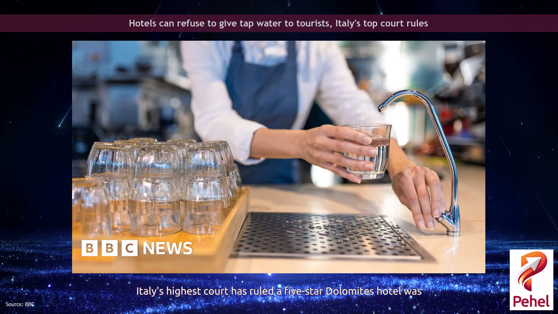 Hotels can refuse to give tap water to tourists, Italy's top court rules
