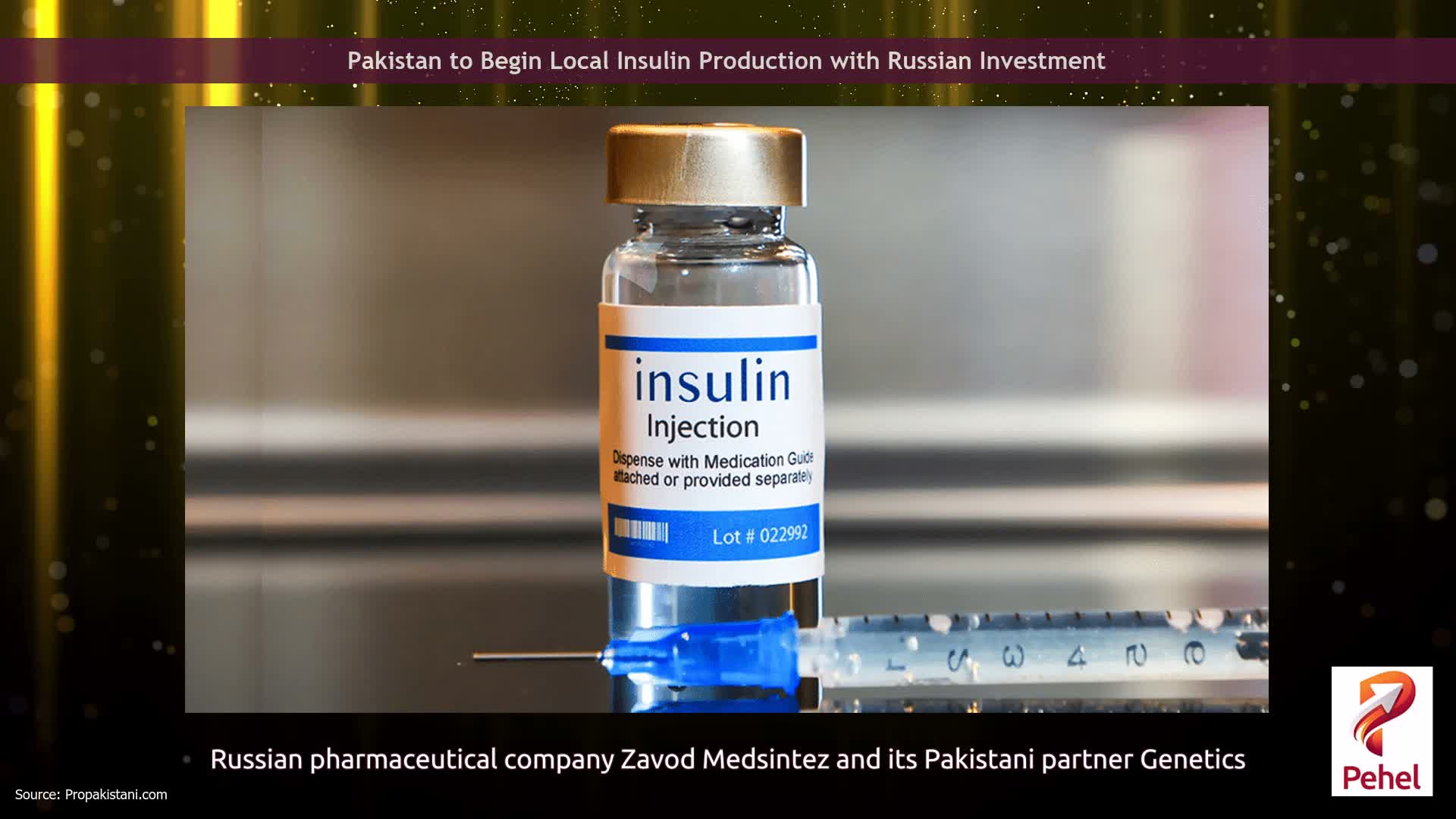 Pakistan to Begin Local Insulin Production with Russian Investment