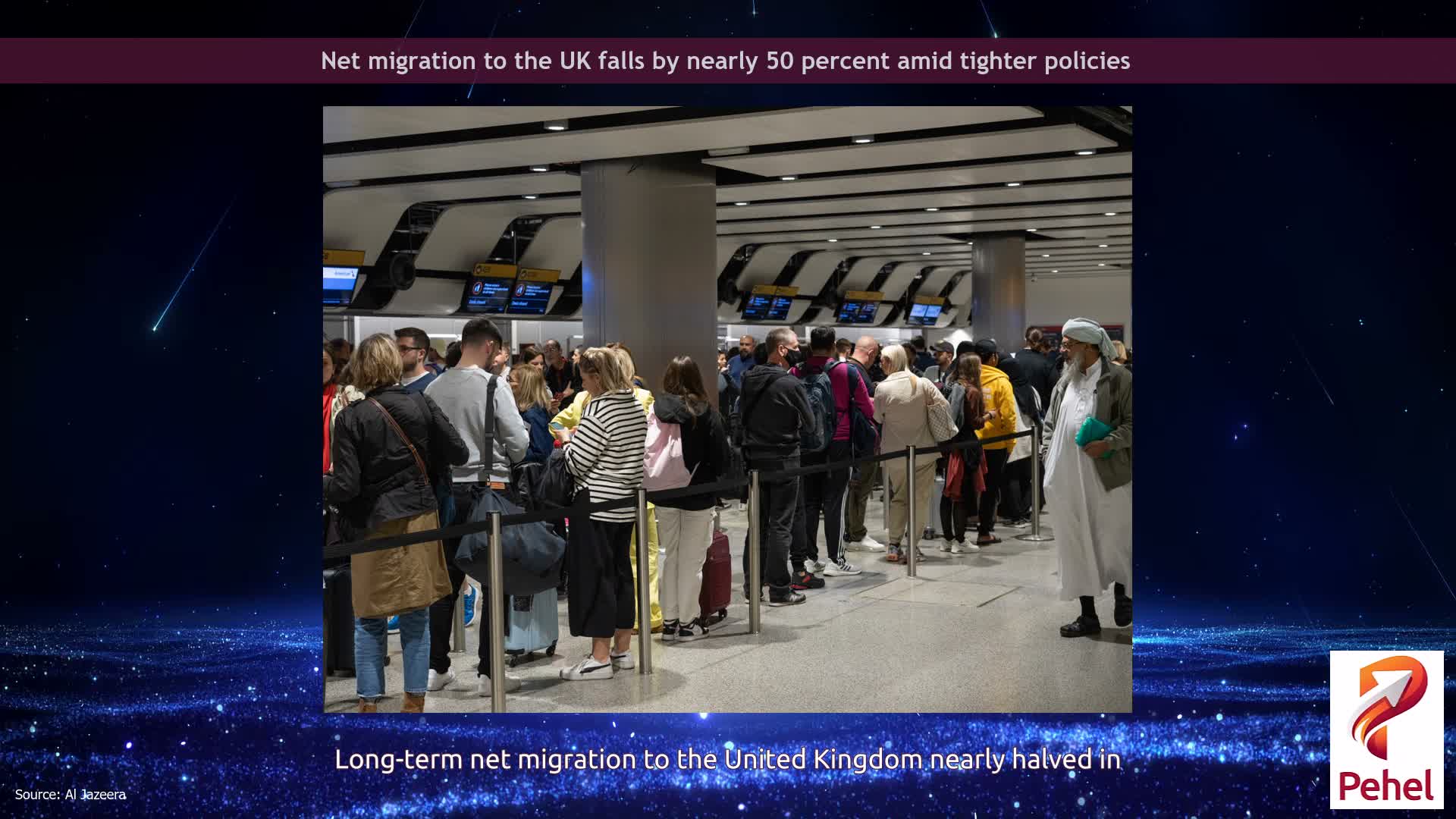 Net migration to the UK falls by nearly 50 percent amid tighter policies