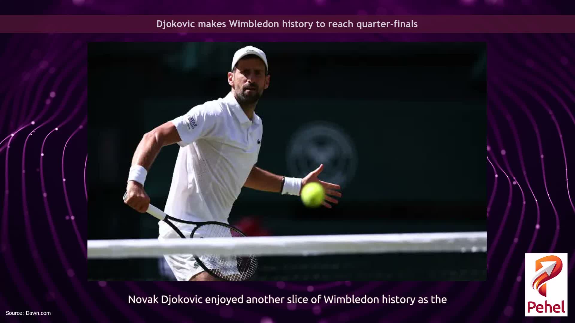 Djokovic makes Wimbledon history to reach quarter-finals