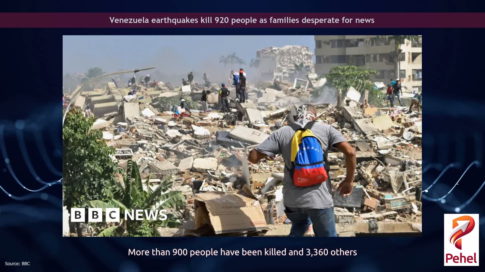 Venezuela earthquakes kill 920 people as families desperate for news