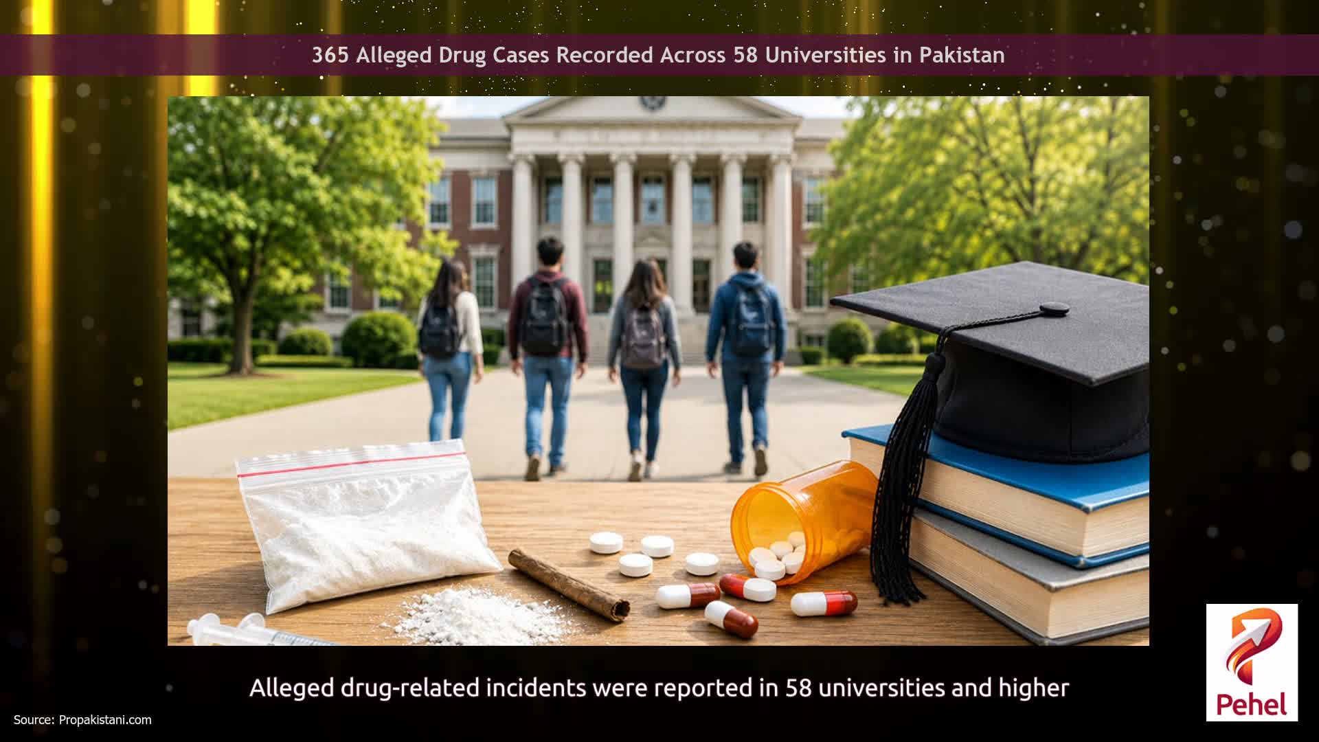 365 Alleged Drug Cases Recorded Across 58 Universities in Pakistan