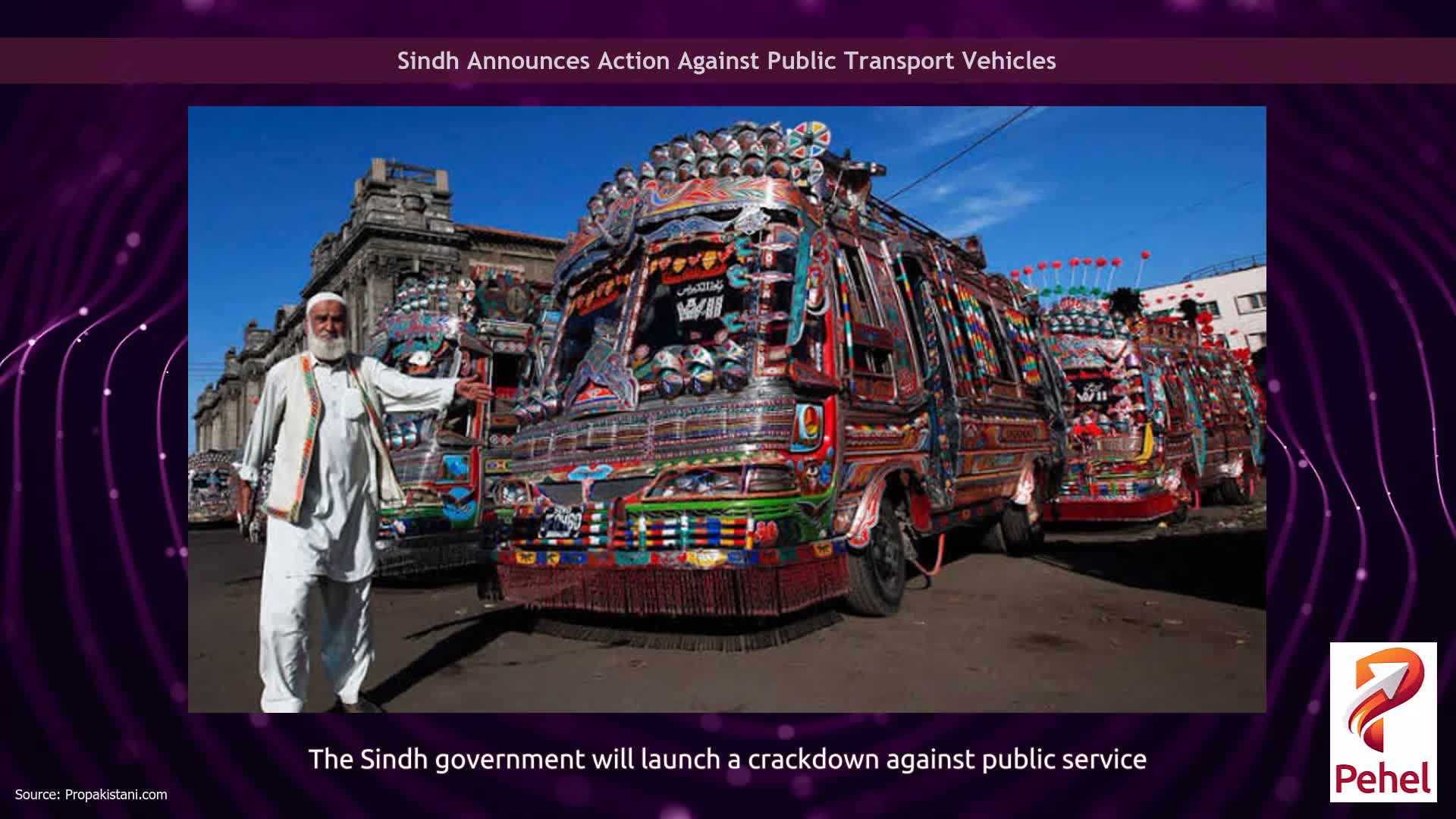 Sindh Announces Action Against Public Transport Vehicles