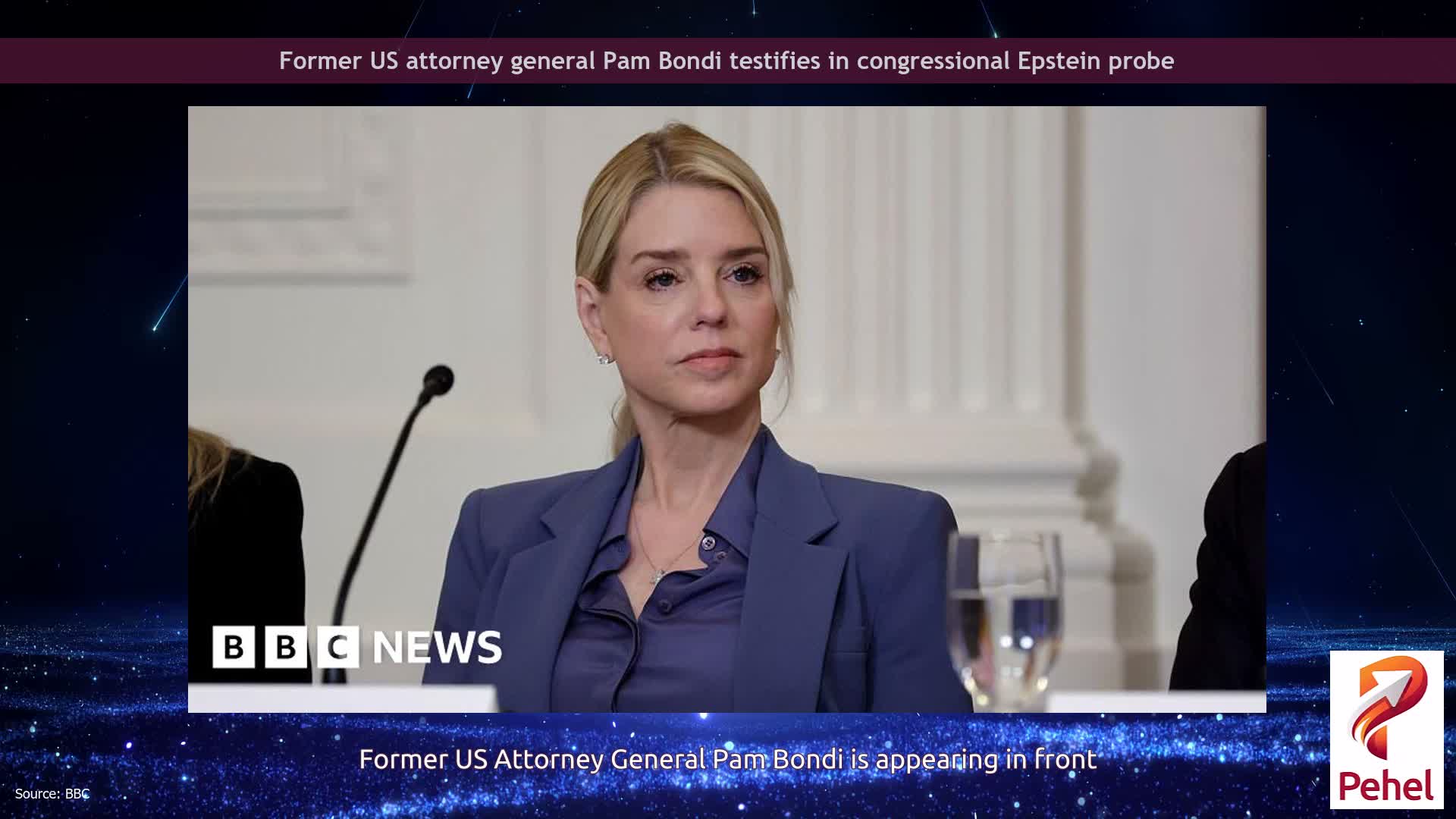 Former US attorney general Pam Bondi testifies in congressional Epstein probe
