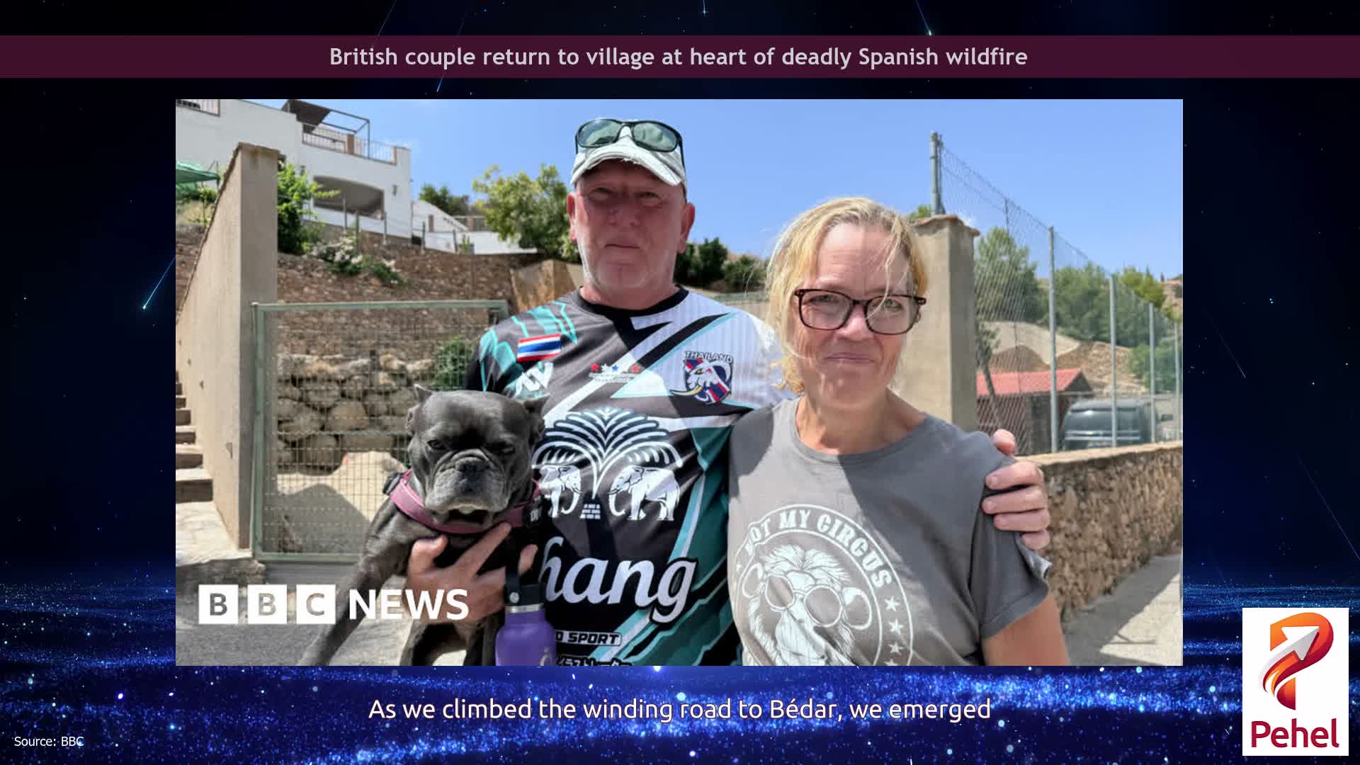 British couple return to village at heart of deadly Spanish wildfire