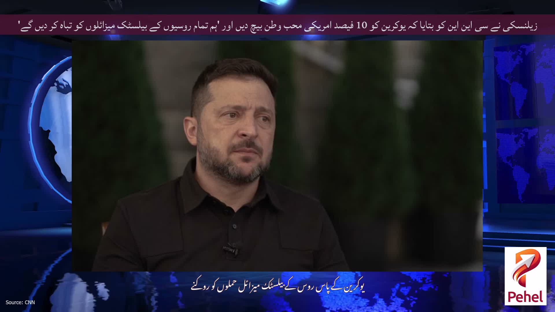 زیلنسکی نے سی این این کو بتایا کہ یوکرین کو 10 فیصد امریکی محب وطن بیچ دیں اور 'ہم تمام روسیوں کے بیلسٹک میزائلوں کو تباہ کر دیں گے'