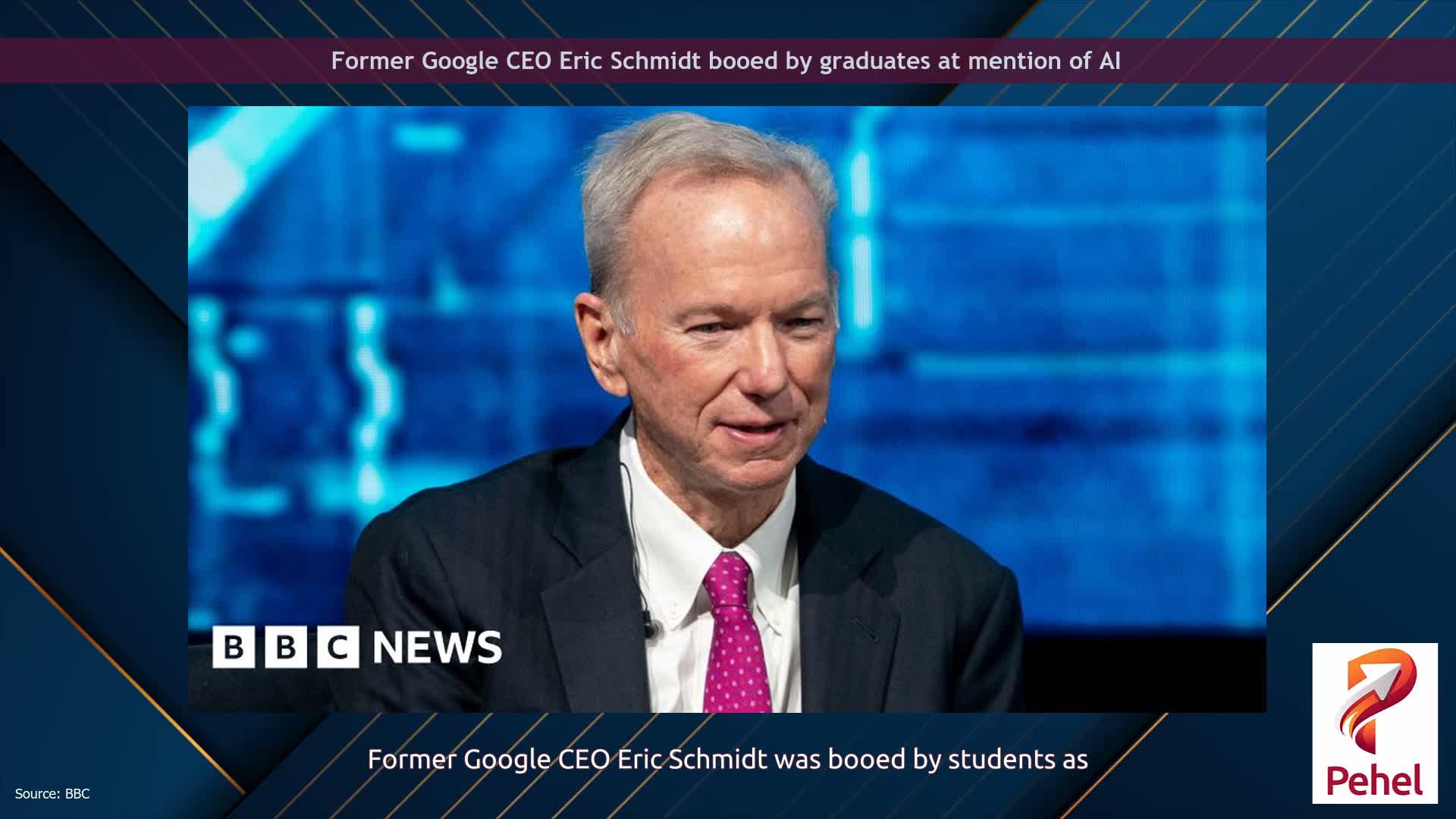 Former Google CEO Eric Schmidt booed by graduates at mention of AI